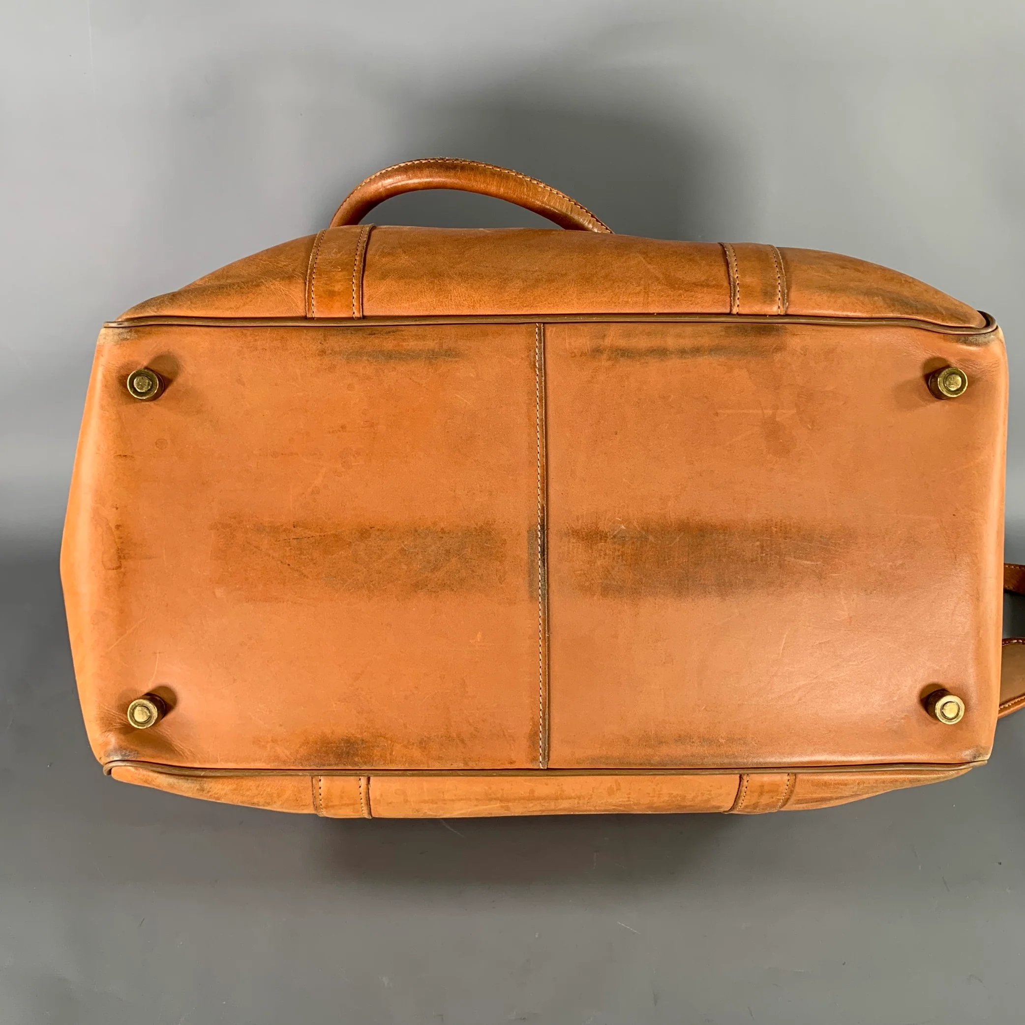 HARTMANN Size One Size Brown Light Solid Leather Duffle Bags - Image 7