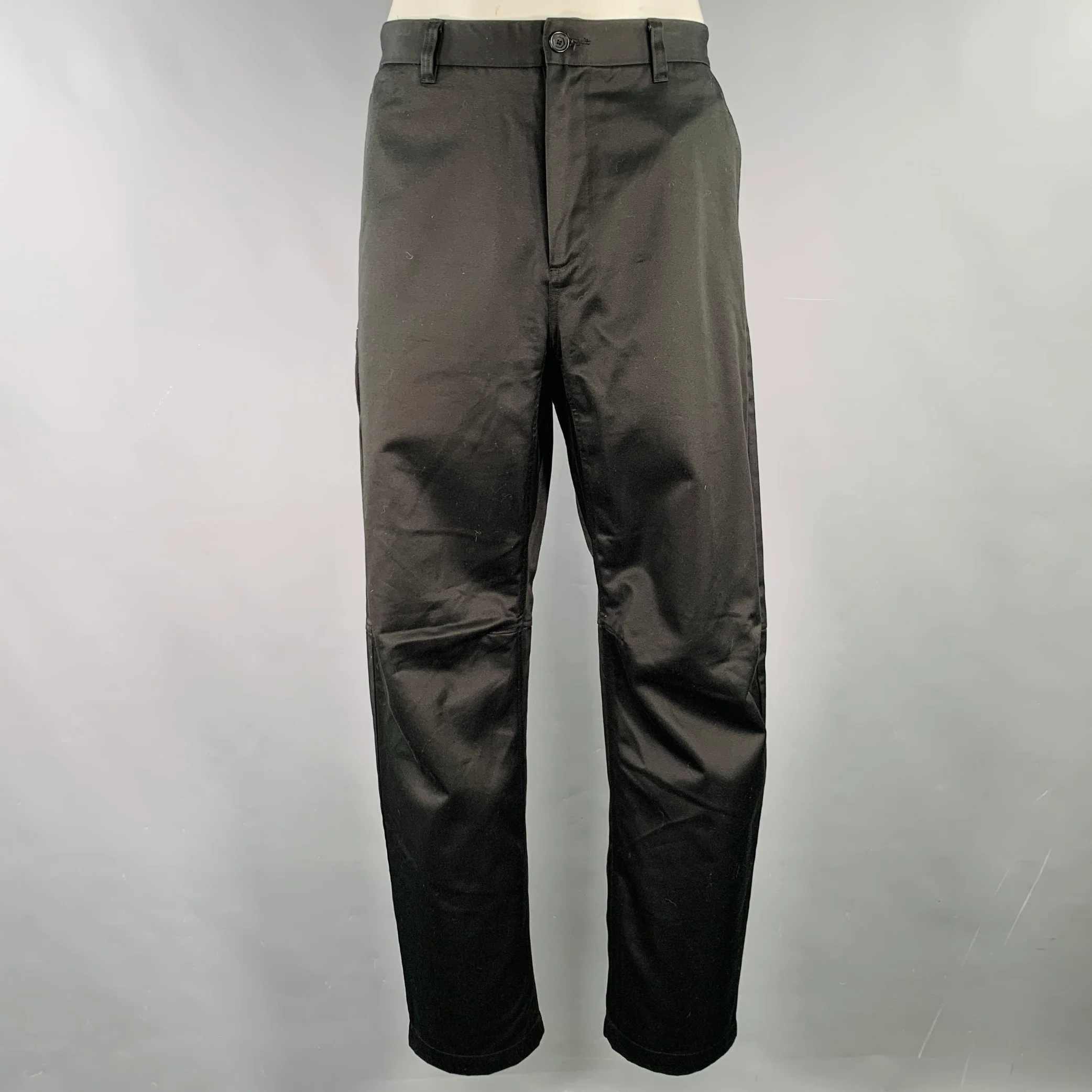 HAVEN Size L Black Cotton Zip Fly Casual Pants