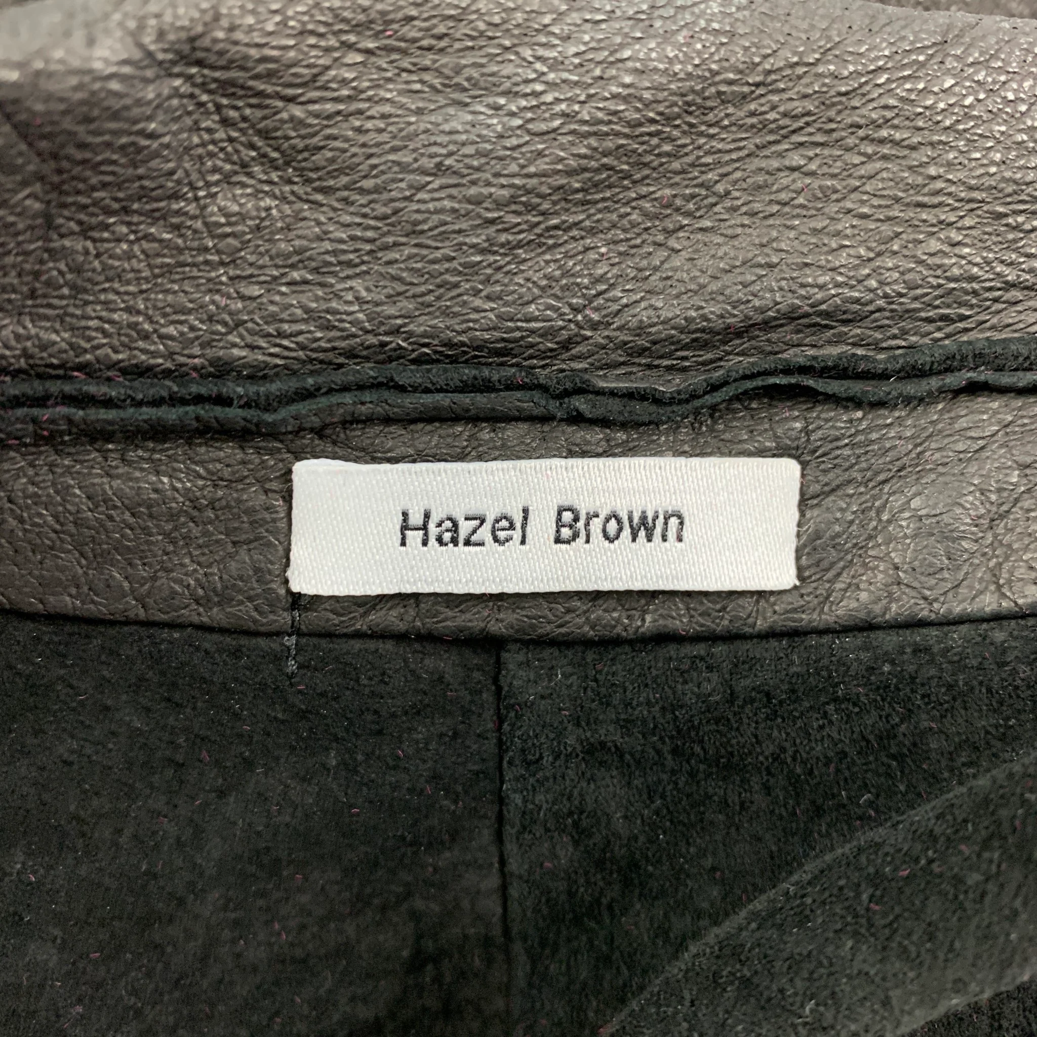 HAZEL BROWN Size M Grey Distressed Open Front Jacket - Image 6