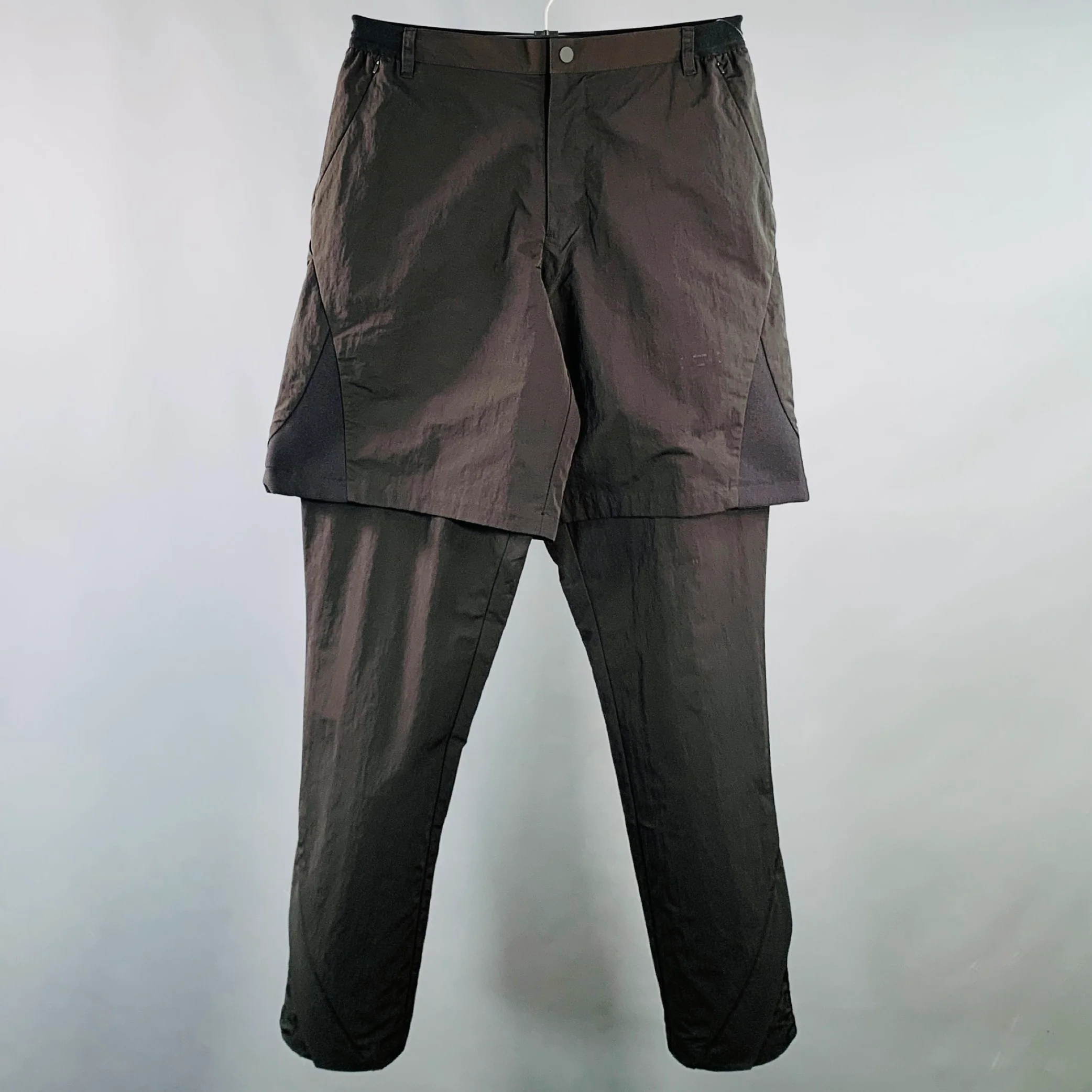 HELIOT EMIL x PUMA Size M Black Nylon Layered Zip Fly Casual Pants