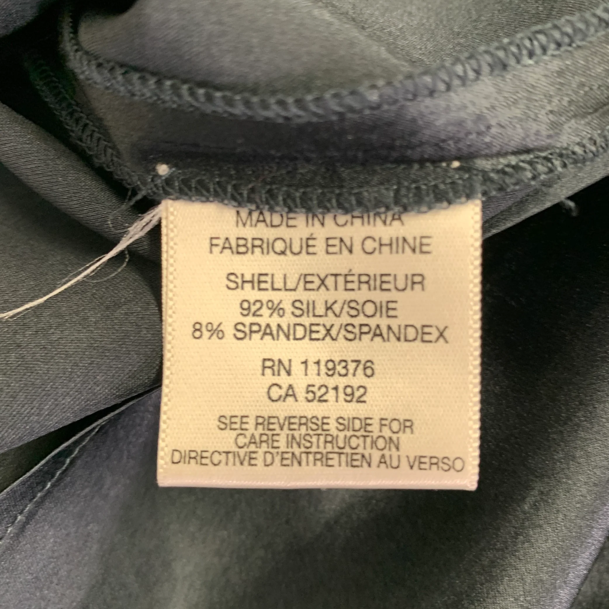 HELMUT LANG Size 2 Navy Silk Blend Cowl Neck Cocktail Dress - Image 6