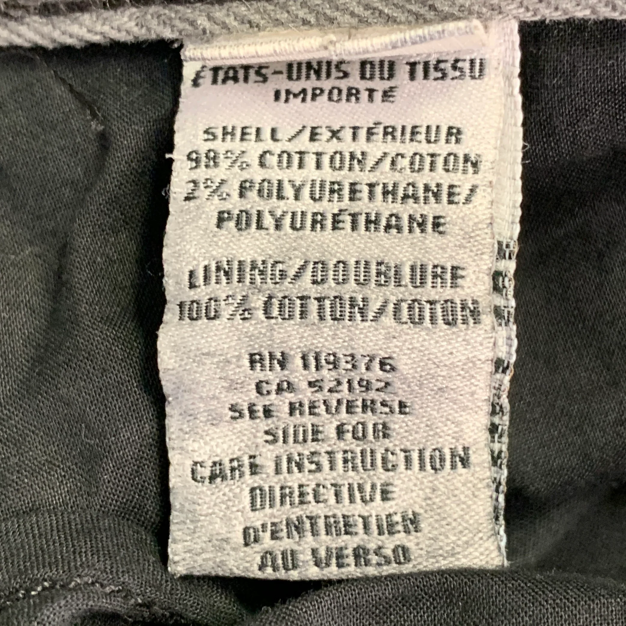 HELMUT LANG Size 32 Grey Charcoal Cotton Blend Slim Straight Jeans - Image 8