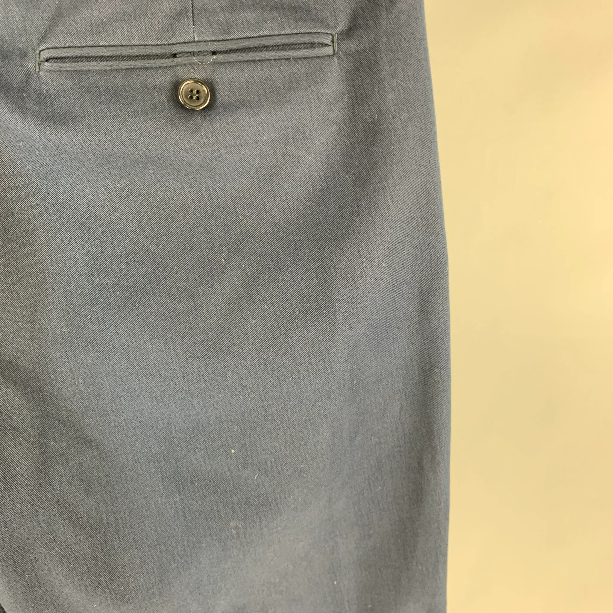 HELMUT LANG Size 32 Navy Side Tabs Dress Pants - Image 3
