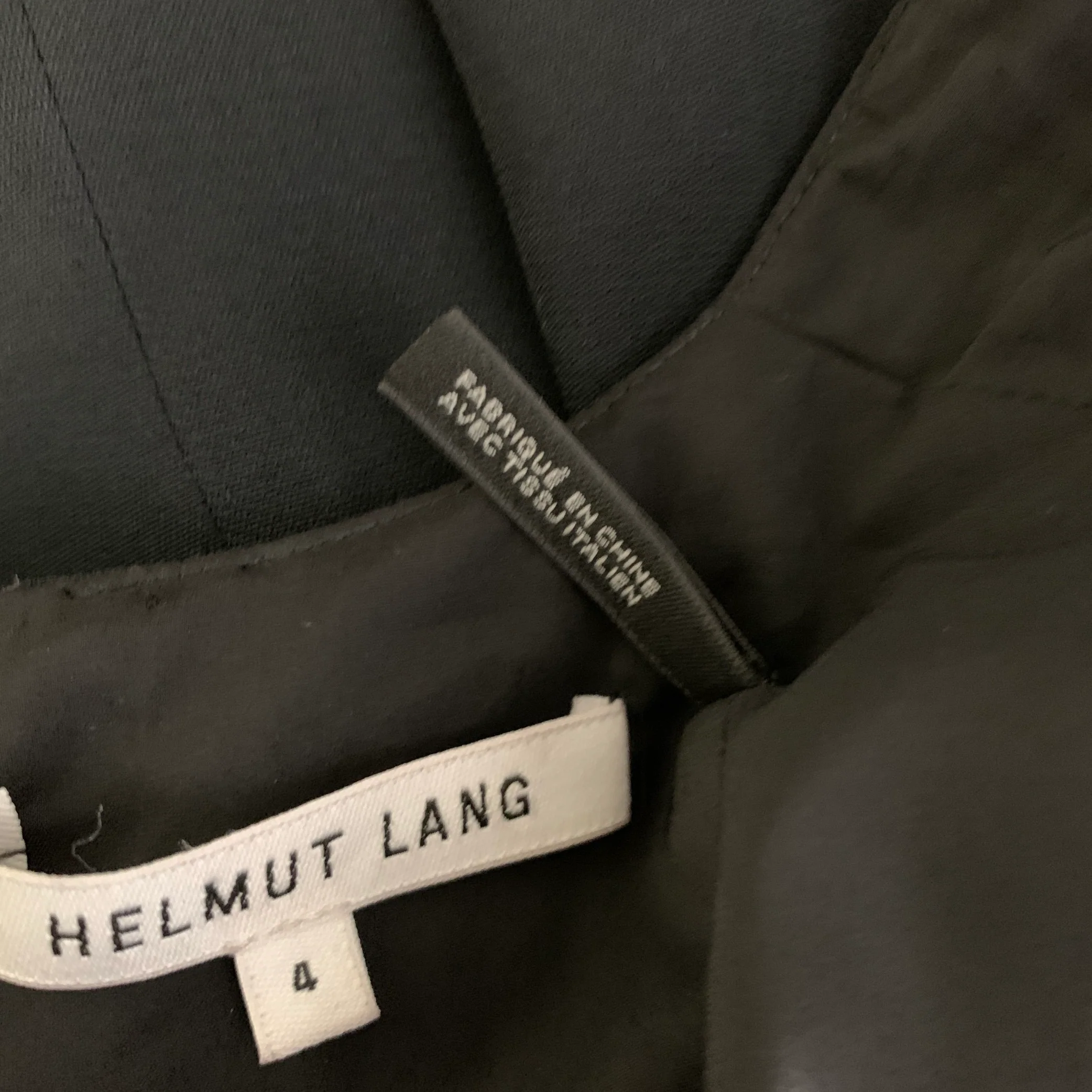 HELMUT LANG Size 4 Black Viscose Knee-Length Cocktail Dress - Image 5