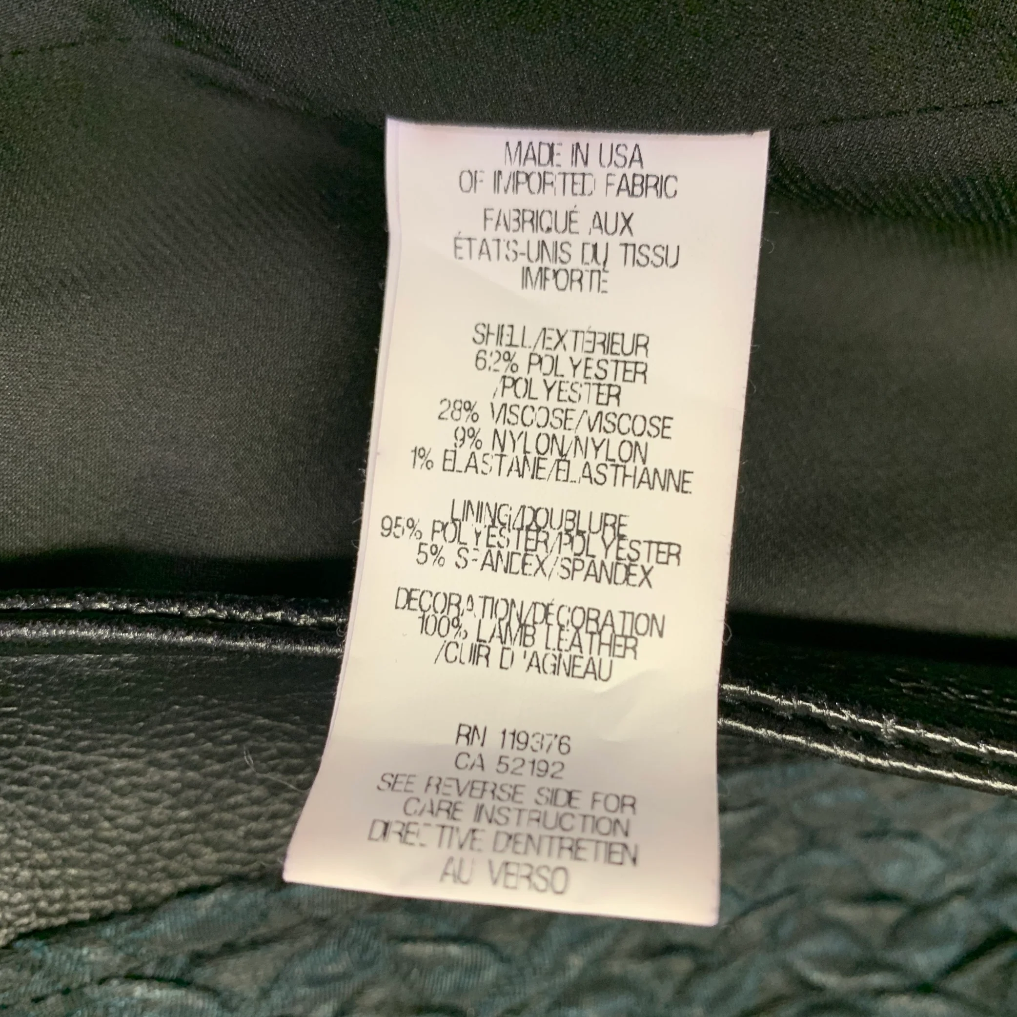 HELMUT LANG Size M Black Dark Green Polyester Blend Lambskin Jacket - Image 7