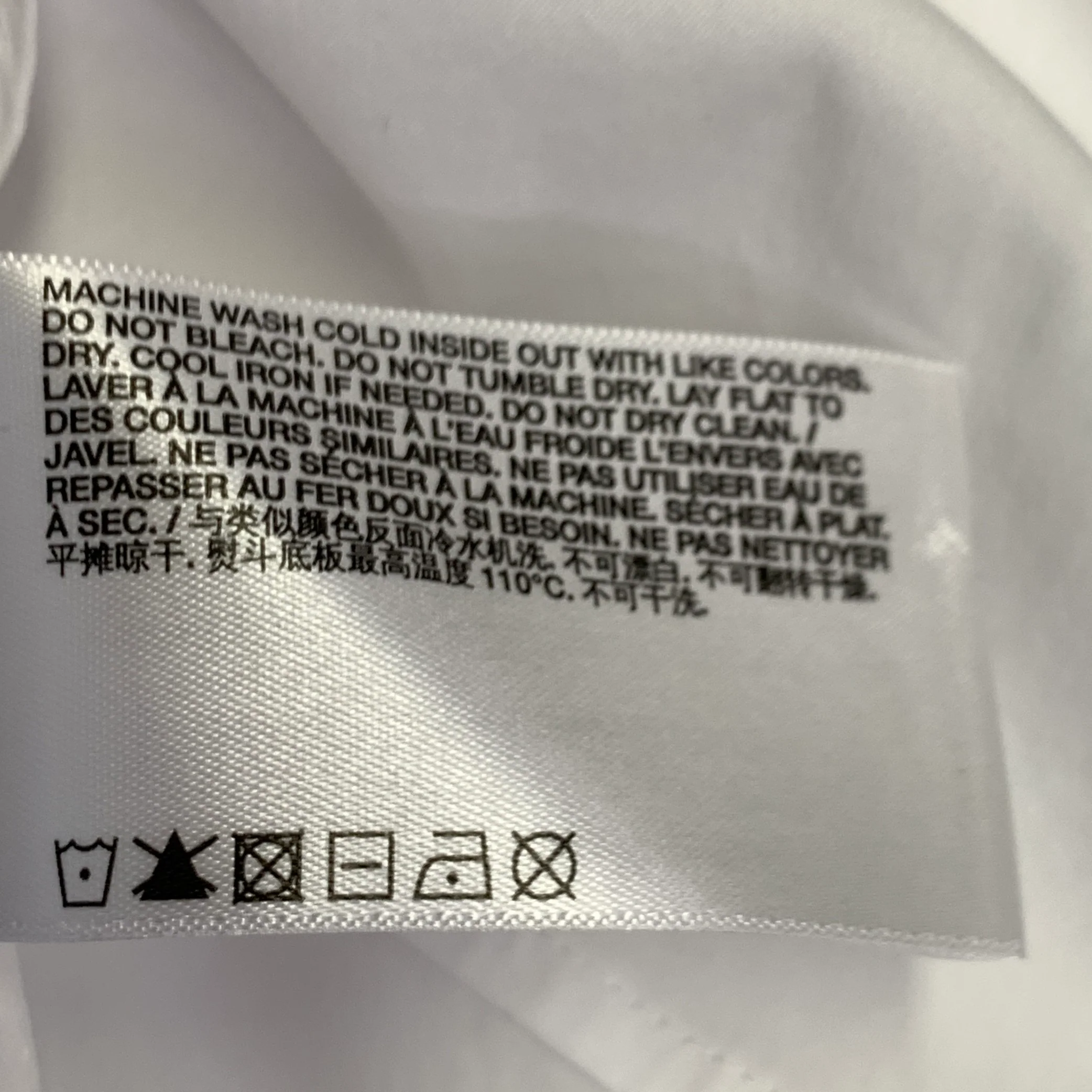 HELMUT LANG Size M White Cotton Blend Button Up Long Sleeve Shirt - Image 9
