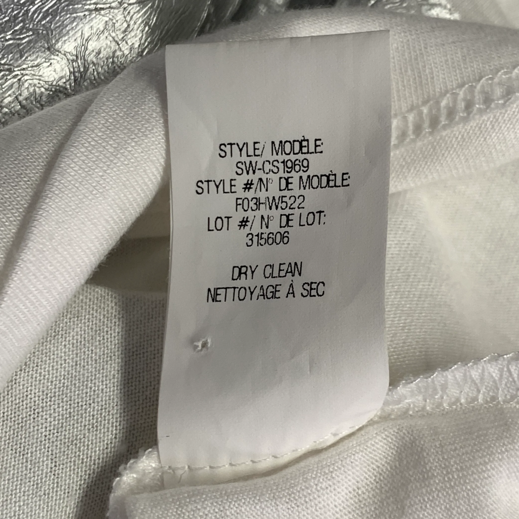HELMUT LANG Size S White Silver Distressed Graphic Cotton Blend Crew Neck T-shirt - Image 7