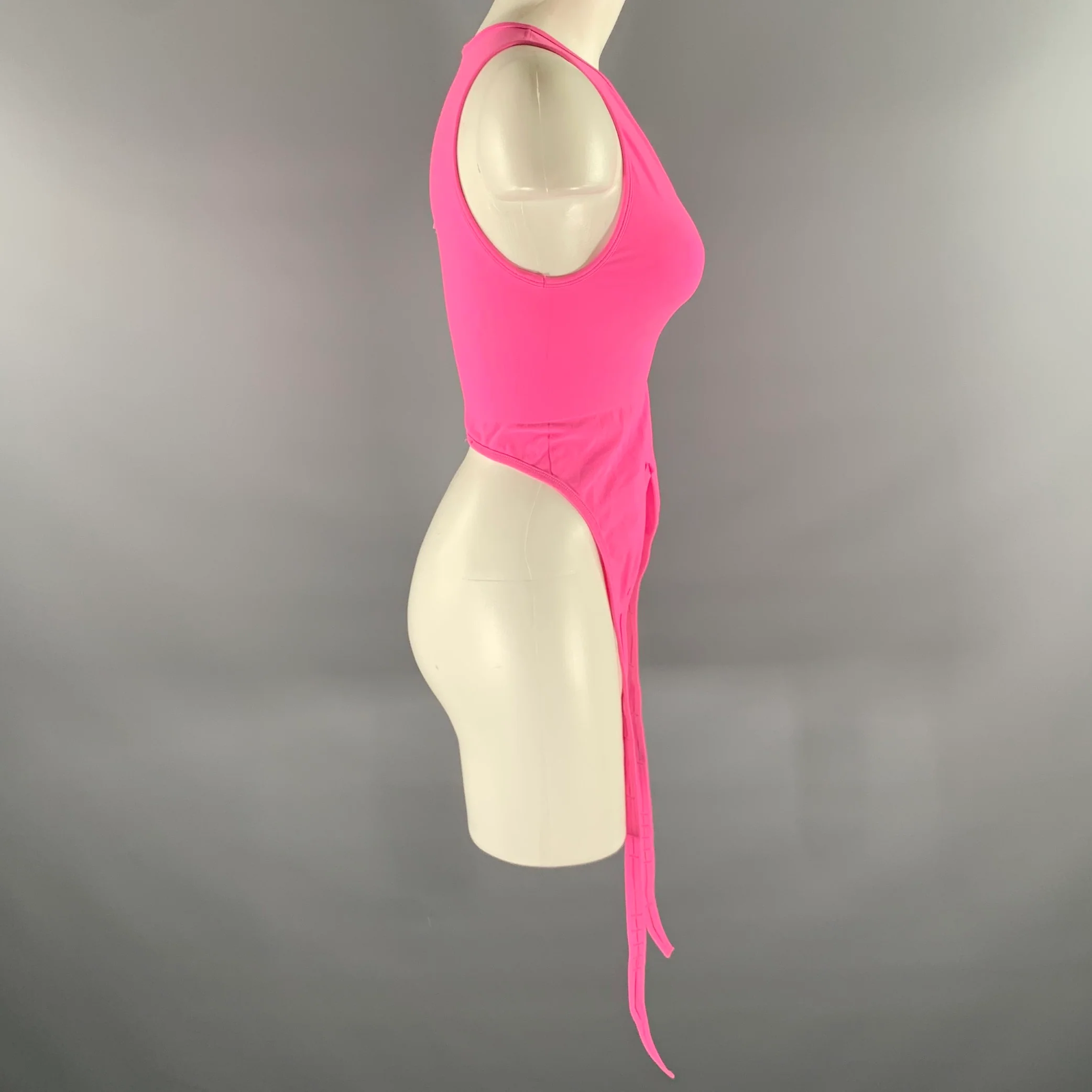 HELMUT LANG Size XS Pink Nylon Spandex Bralette Top - Image 3