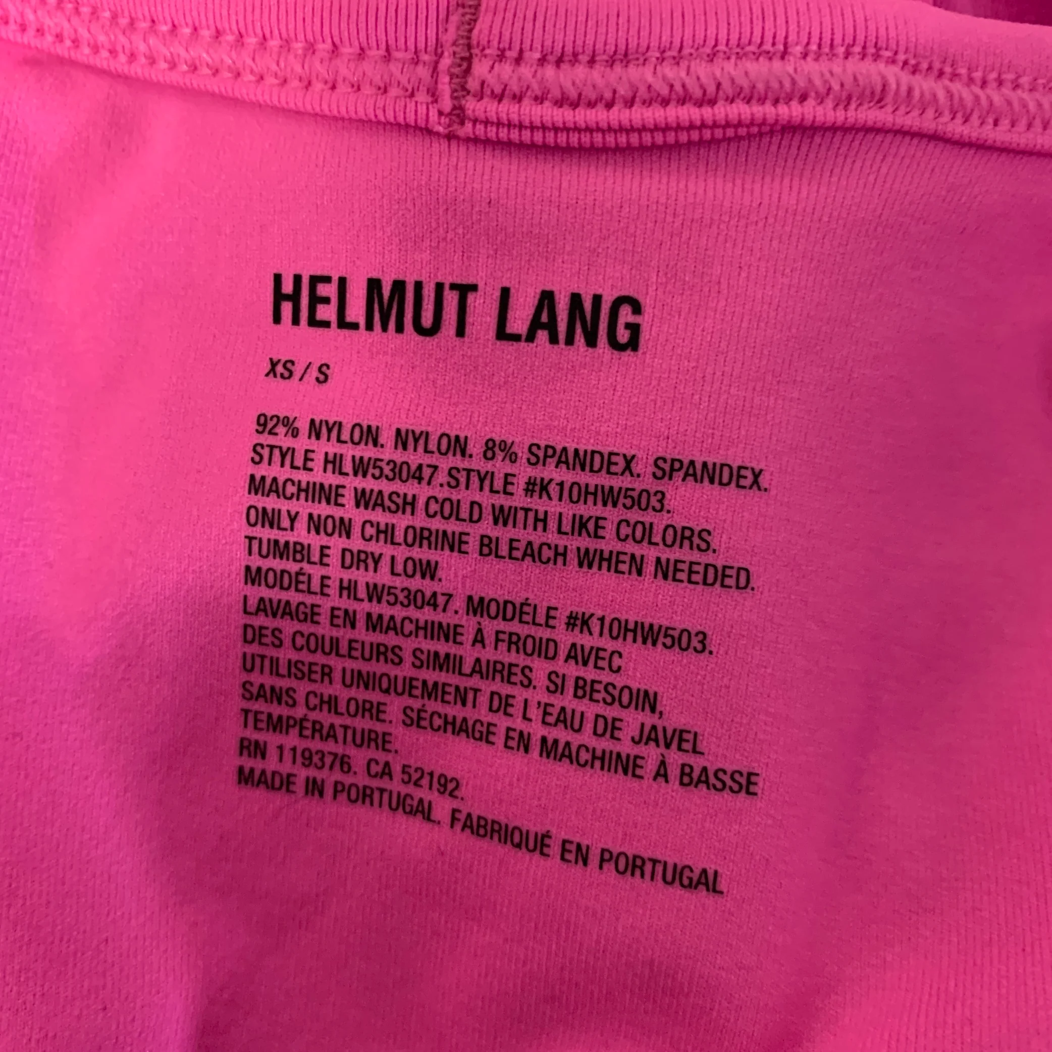 HELMUT LANG Size XS Pink Nylon Spandex Bralette Top - Image 8