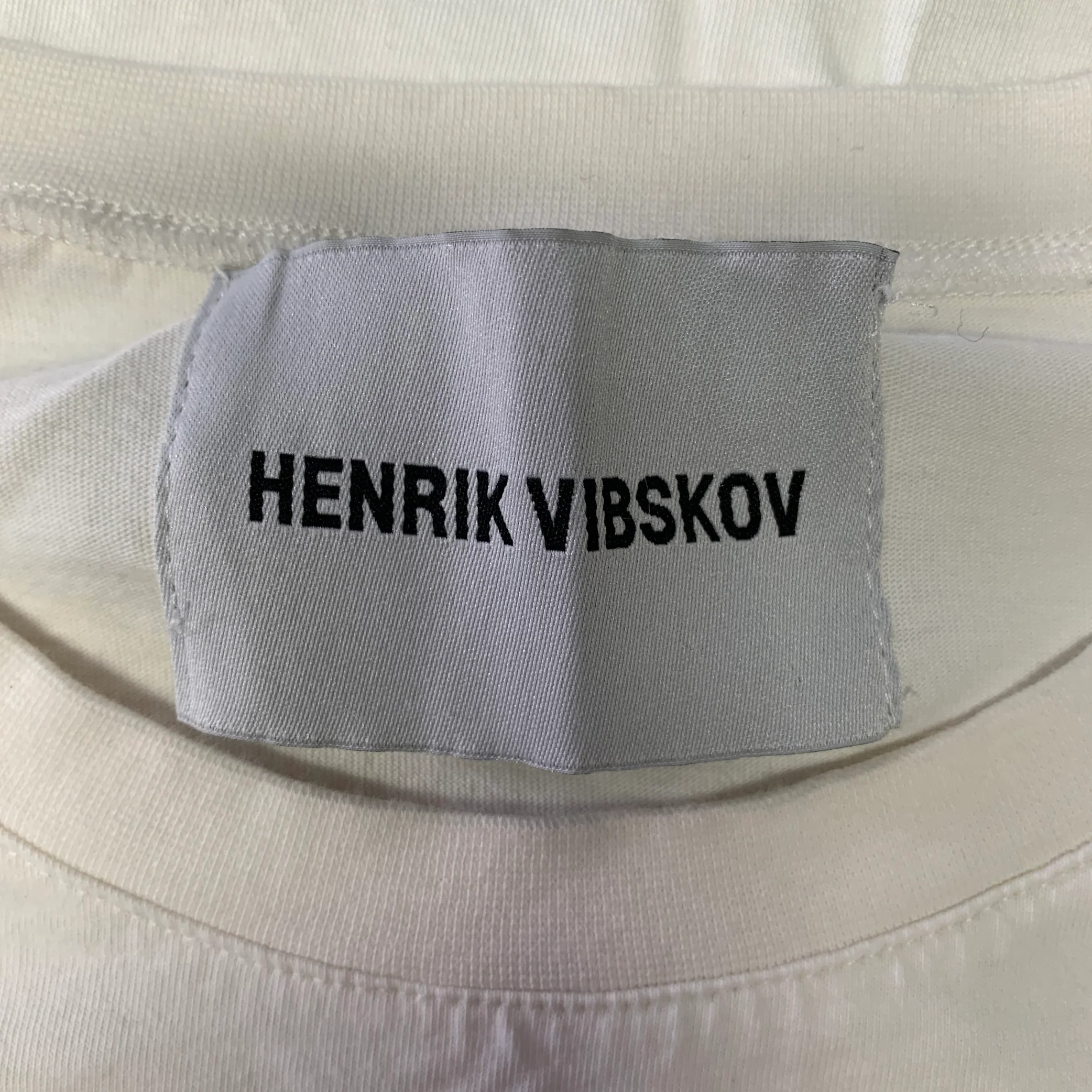 HENRIK VIBSKOV Size S White Multi-Color Print Organic Cotton Crew-Neck T-shirt - Image 4