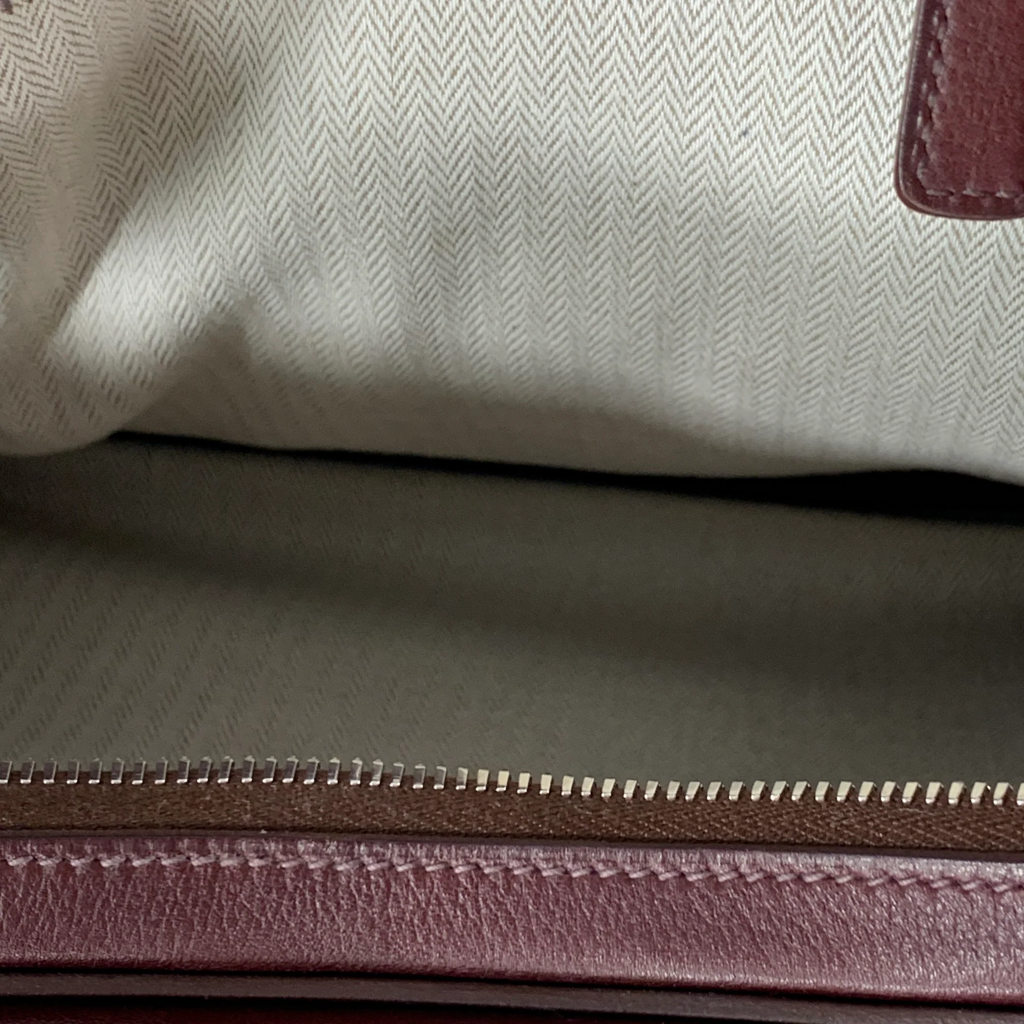 HERMES 2013 Hebdo Reporter Burgundy Togo Leather Palladium Messenger Bag - Image 8