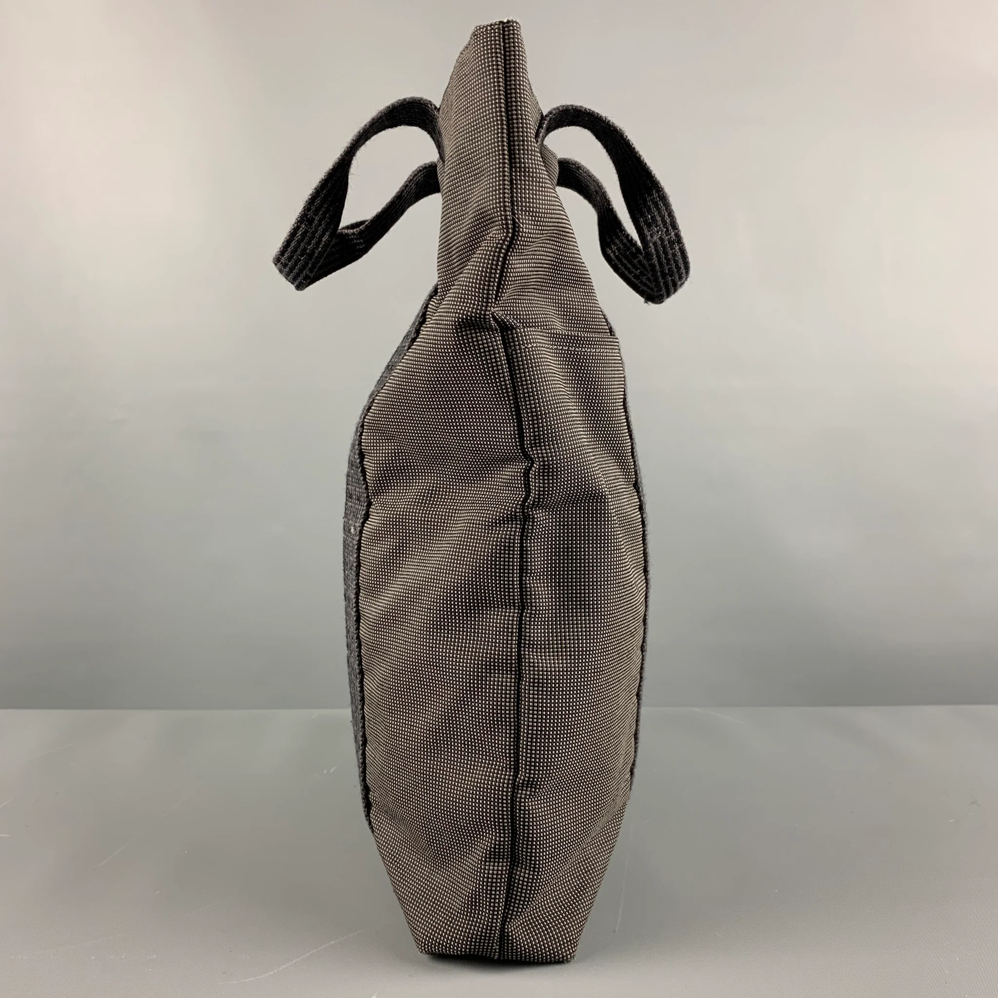 HERMES Black Taupe Nailhead Polyamide Blend Bags - Image 2
