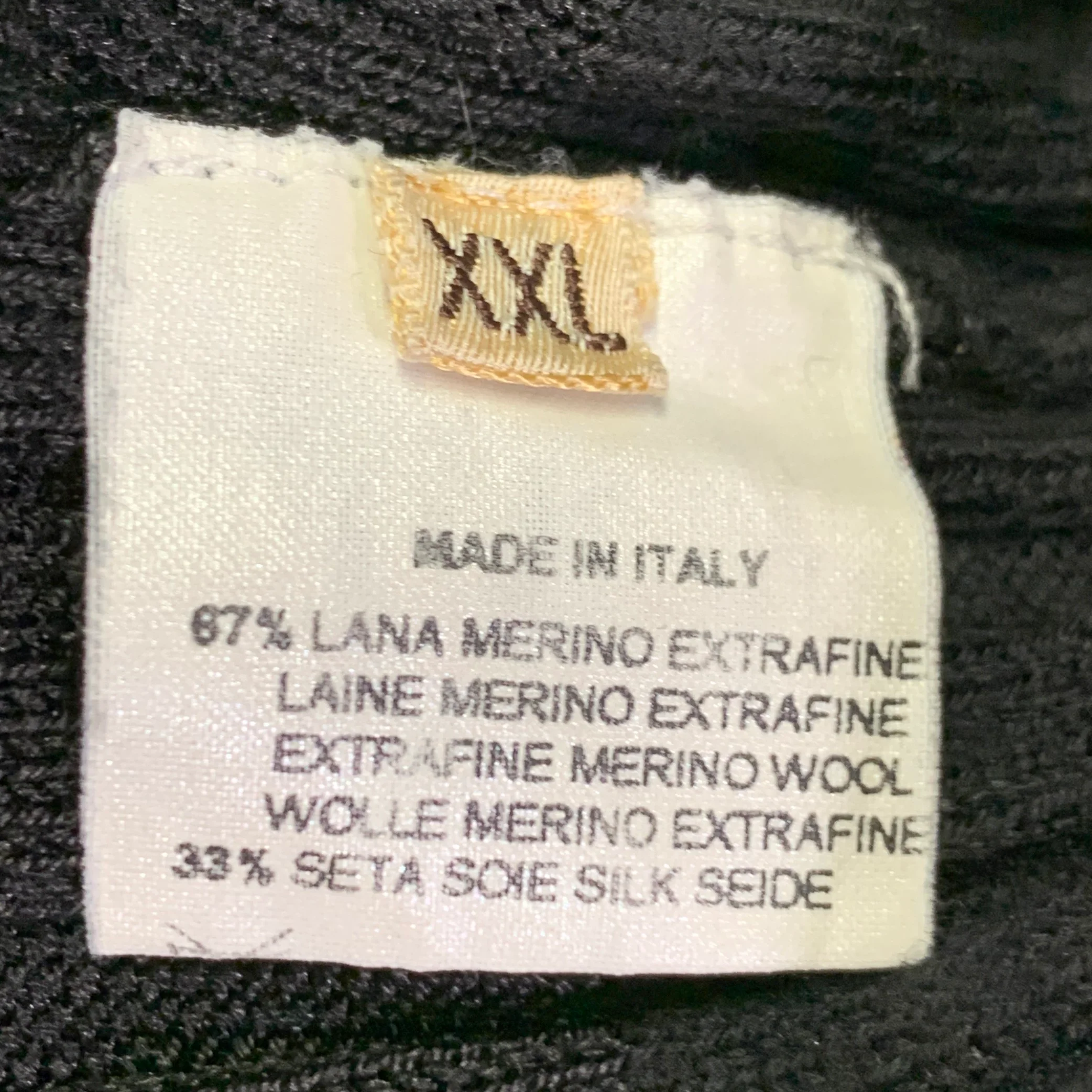 HERMES Size XXL Black Stripe Merino Wool Silk Ribbed Pullover - Image 6