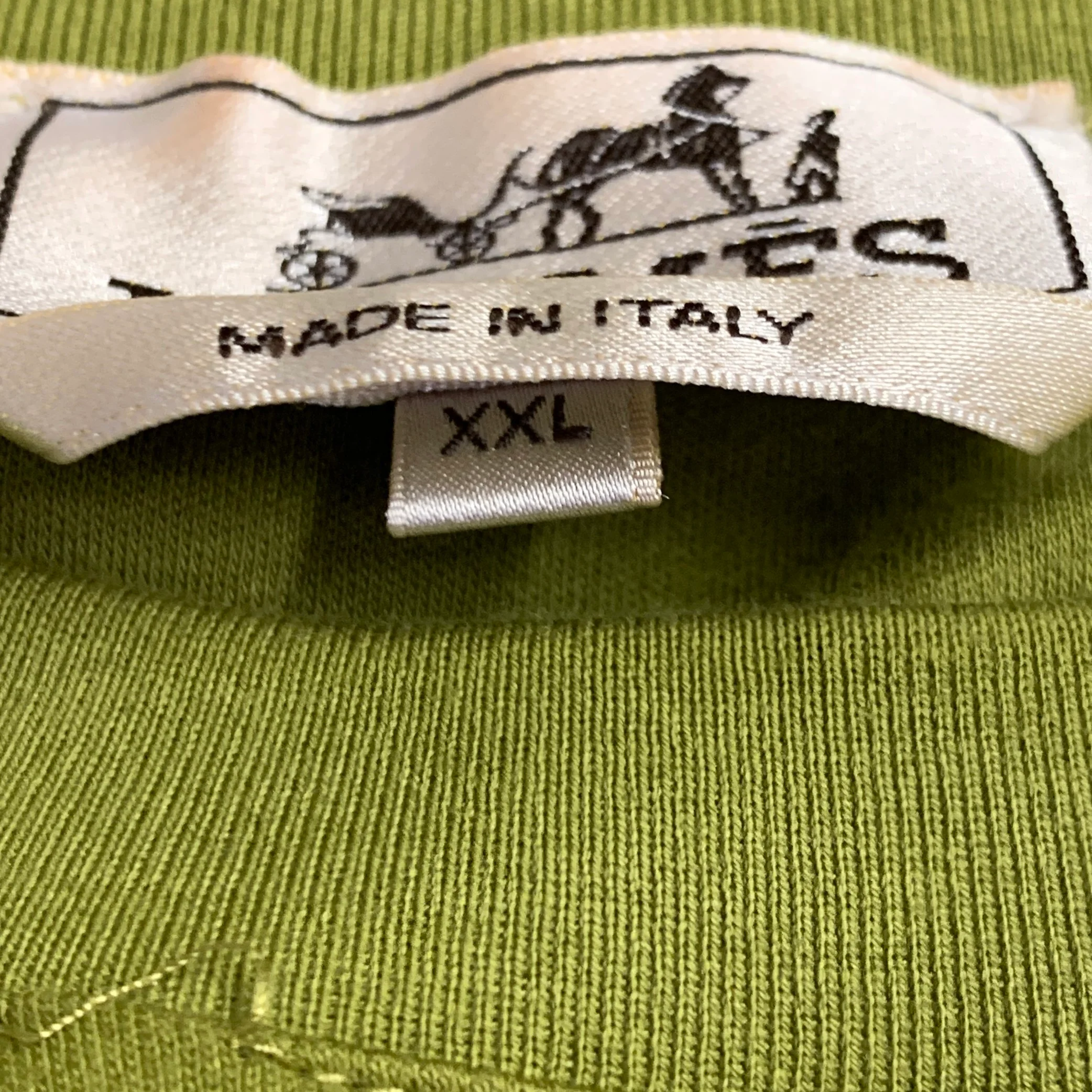 HERMES Size XXL Green Moss Contrast Trim Cotton Crew Neck T-shirt - Image 7