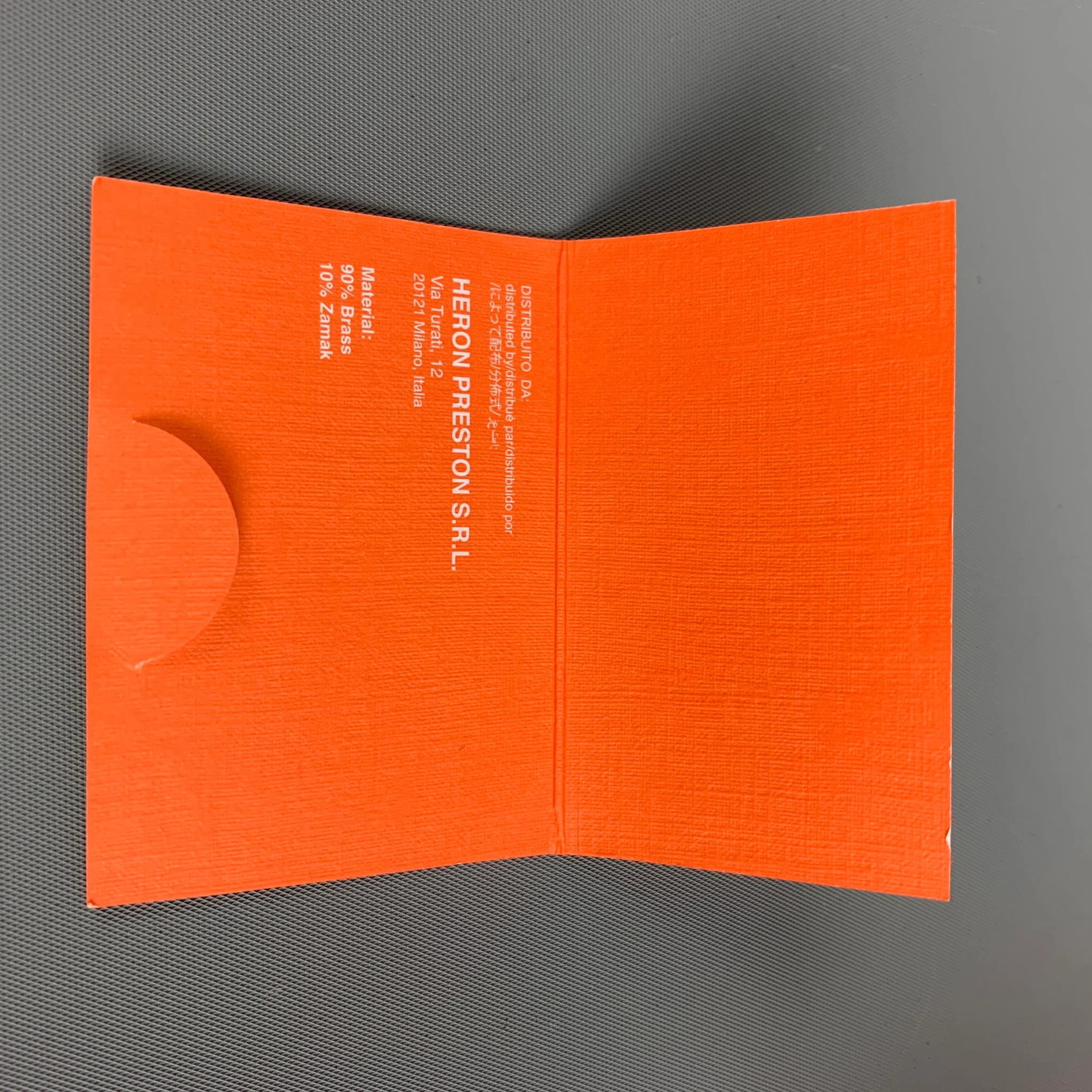 HERON PRESTON Silver Tone Orange Dip Dye Bracelet - Image 4