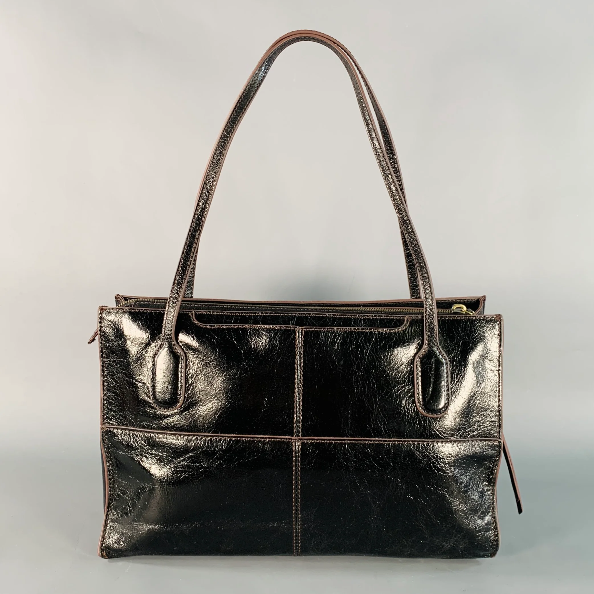 HOBO Black Patent Leather Shoulder Bag Handbag - Image 3