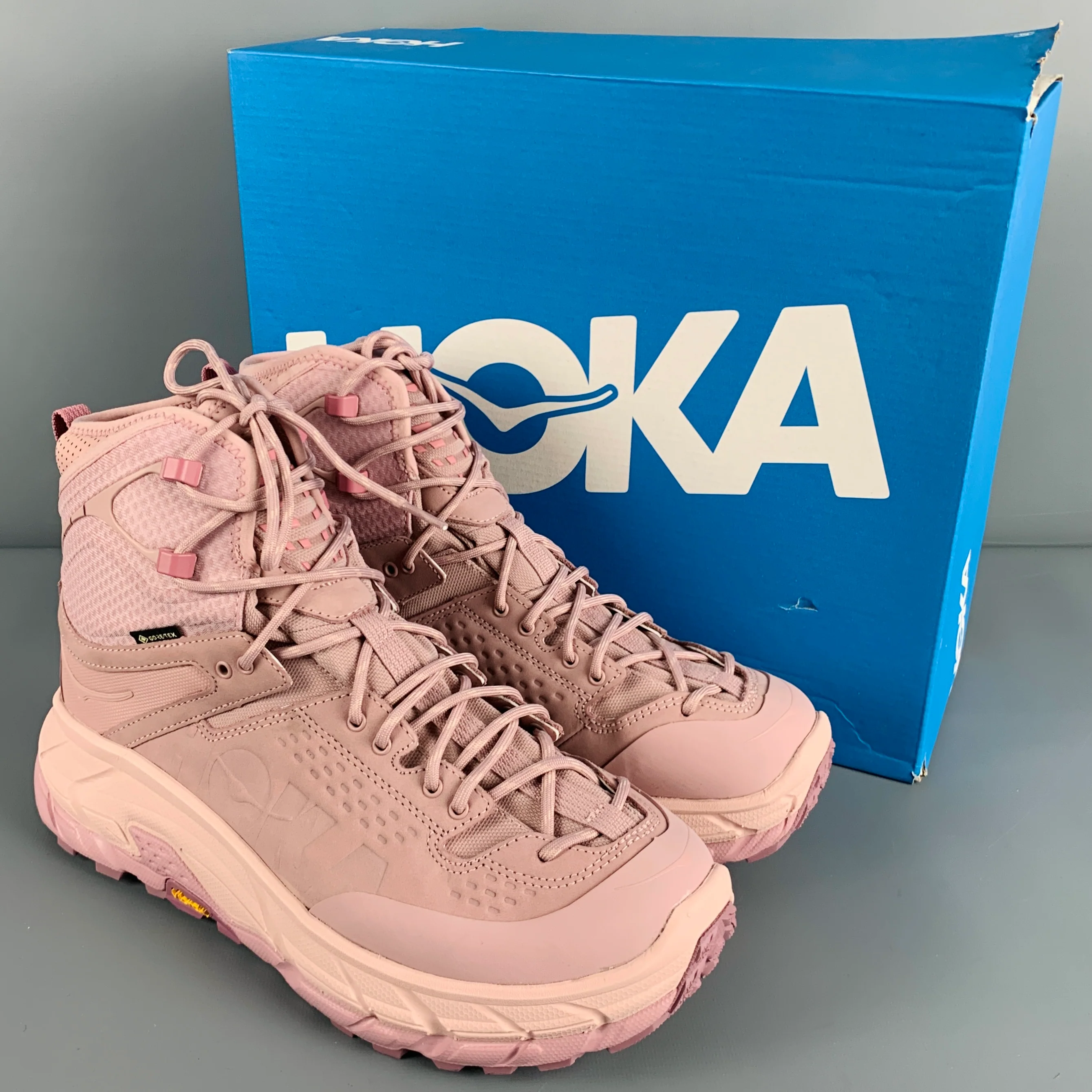 HOKA Size 9.5 Pink Leather High Top Athletic Sneakers - Image 10