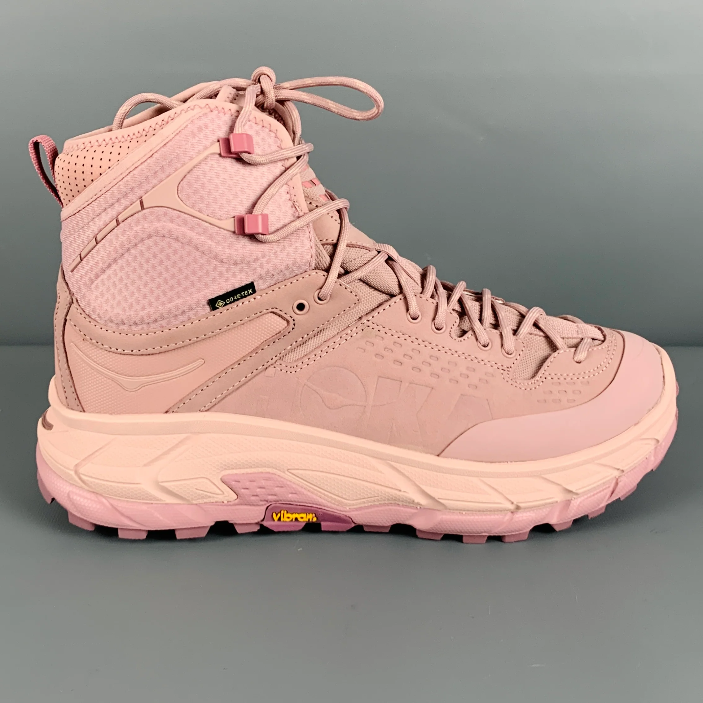 HOKA Size 9.5 Pink Leather High Top Athletic Sneakers - Image 2