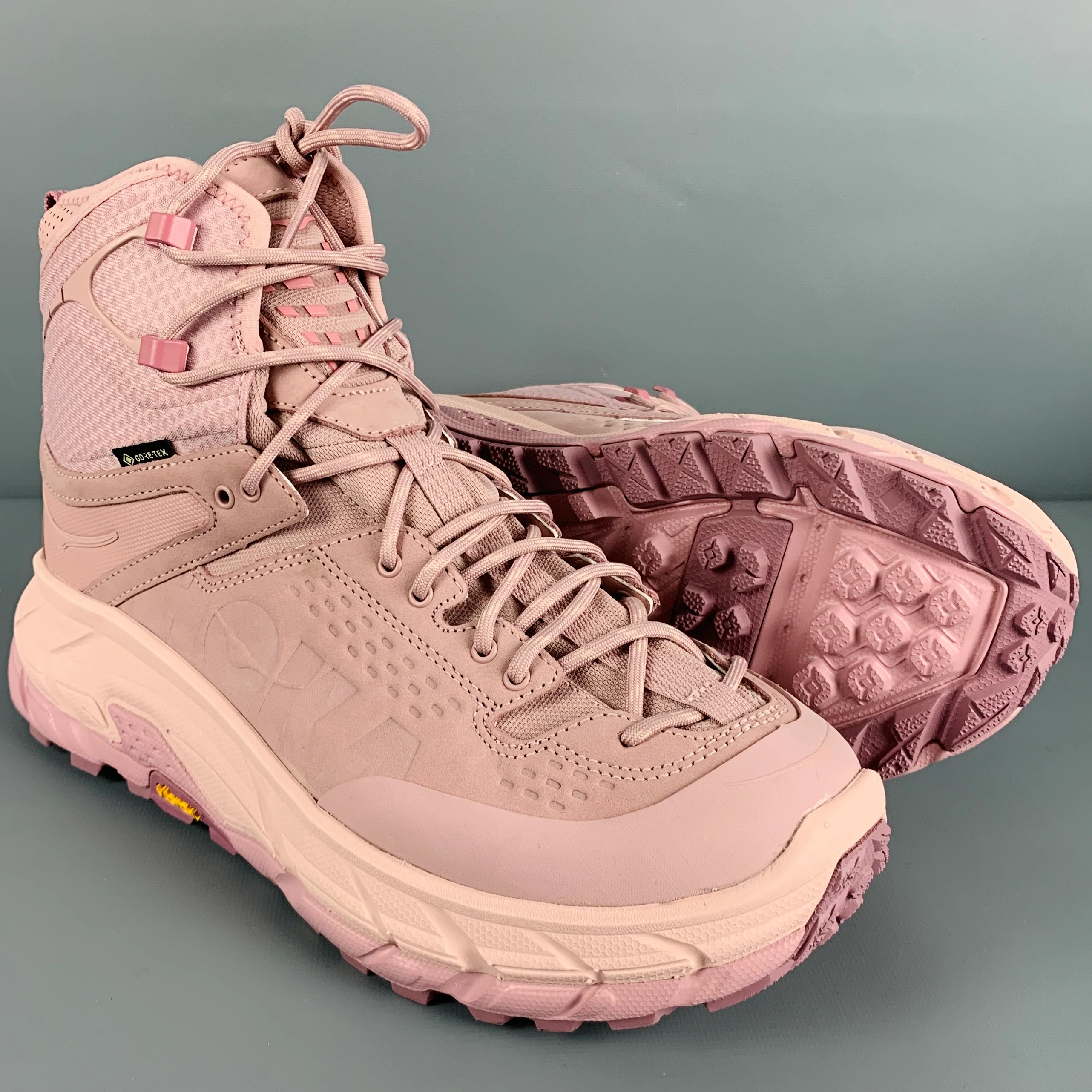 HOKA Size 9.5 Pink Leather High Top Athletic Sneakers - Image 5