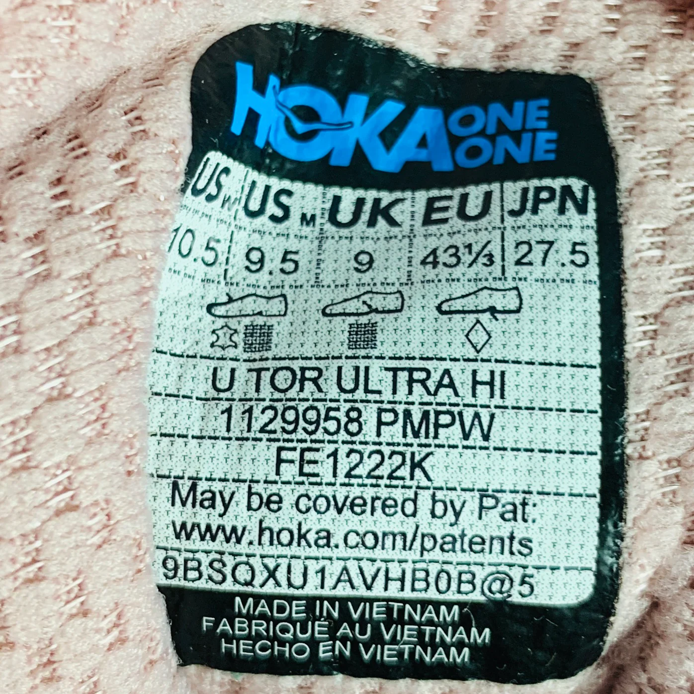 HOKA Size 9.5 Pink Leather High Top Athletic Sneakers - Image 9