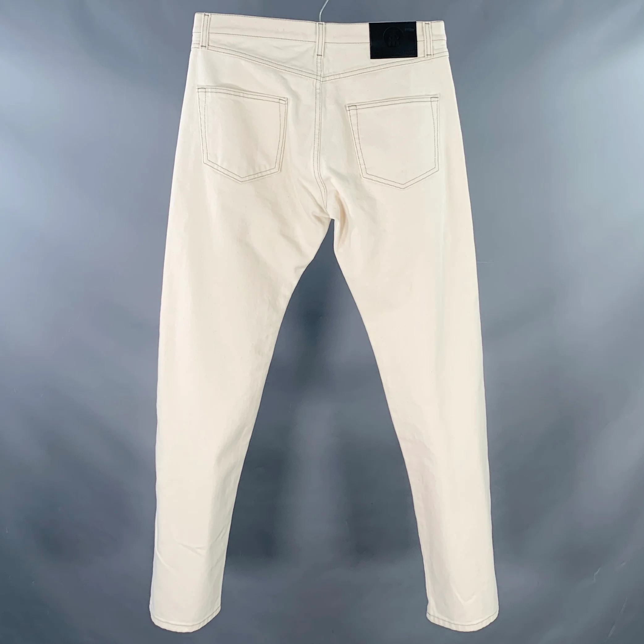 HONEY FUCKING DIJON x TOM of FINLAND Size M Beige Brown Face Print Cotton 5 Pocket Jeans - Image 3