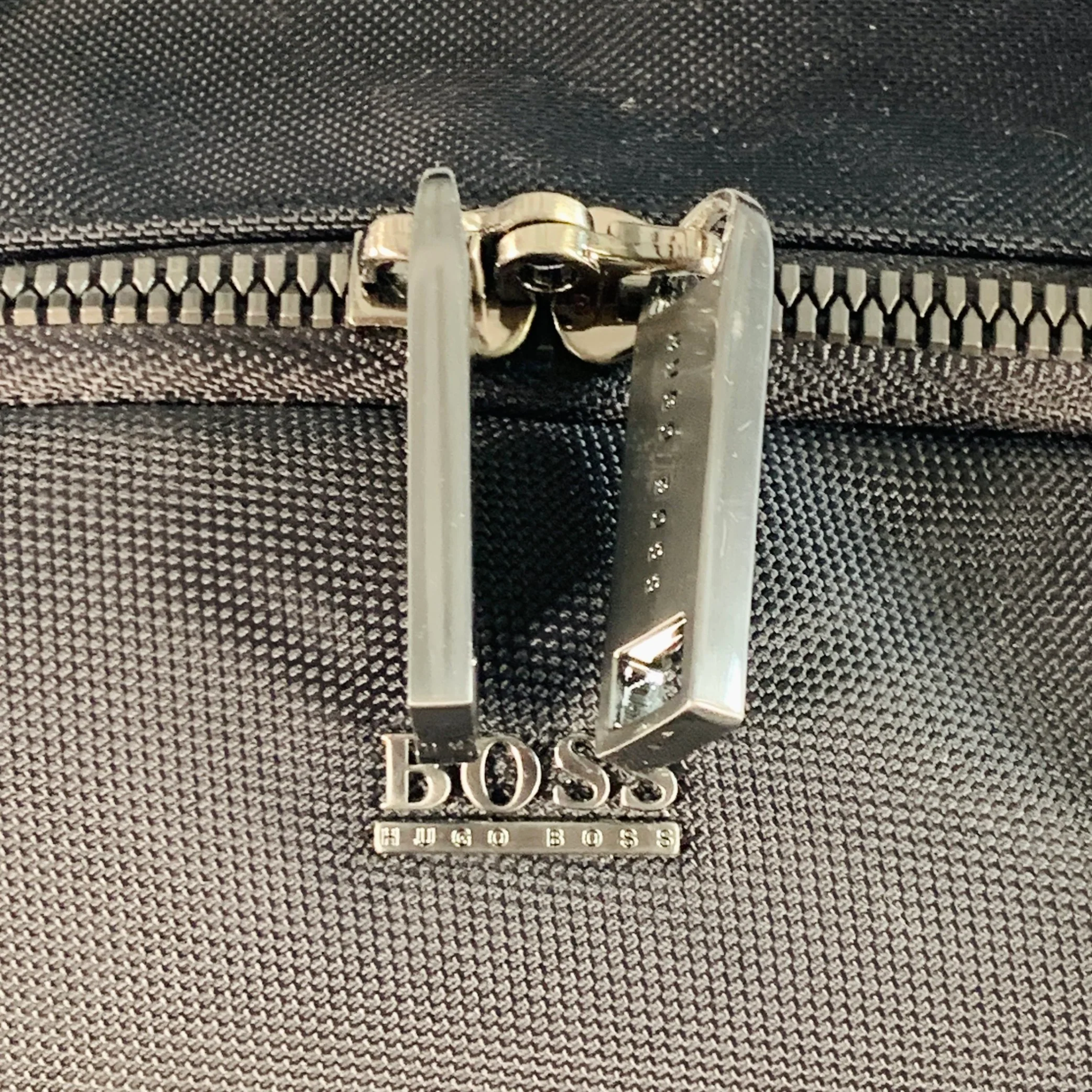 HUGO BOSS Black Nylon Leather Work Travel Backpack Bag - Image 2