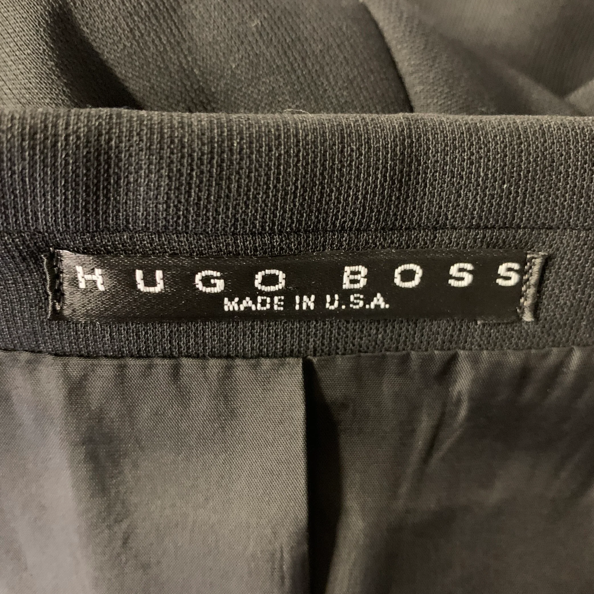 HUGO BOSS Chest Size 44 Black Virgin Wool 40 31 Suit - Image 7