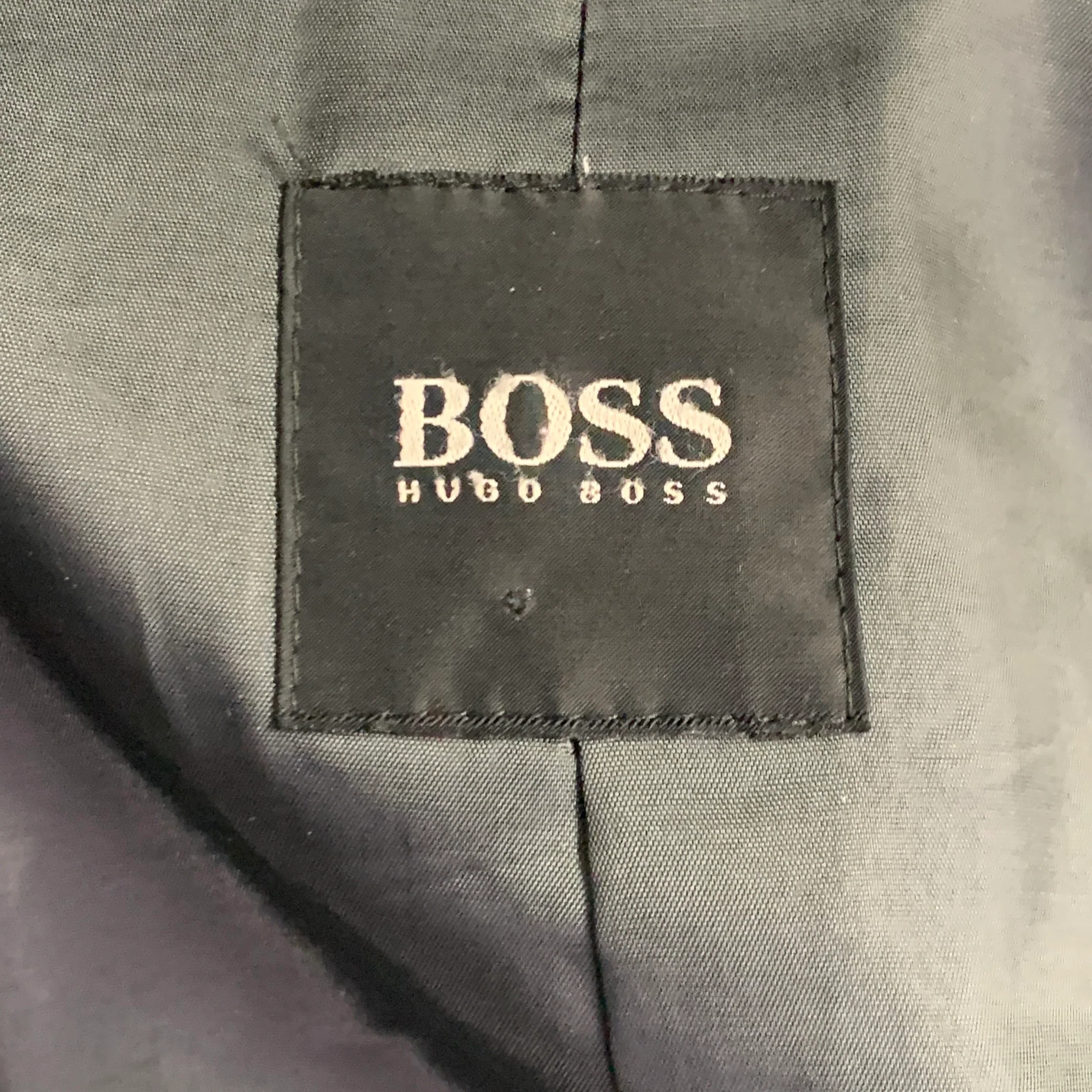 HUGO BOSS Size 40 Cliker Black Lambskin Leather Nylon Zip Up Jacket - Image 5