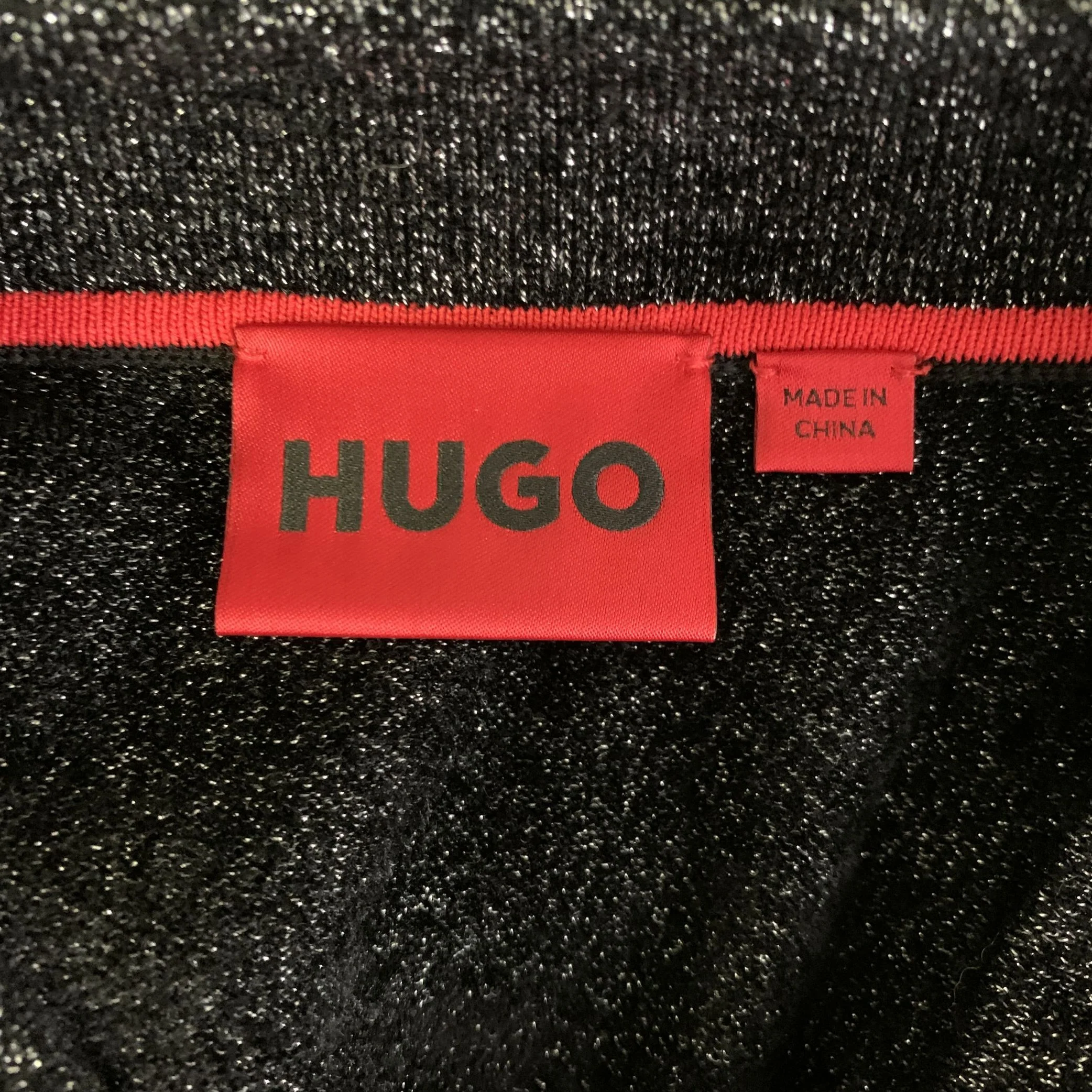 HUGO BOSS Size M Silver Grey Textured Ribbed Long Sleeve Shirt - Image 4