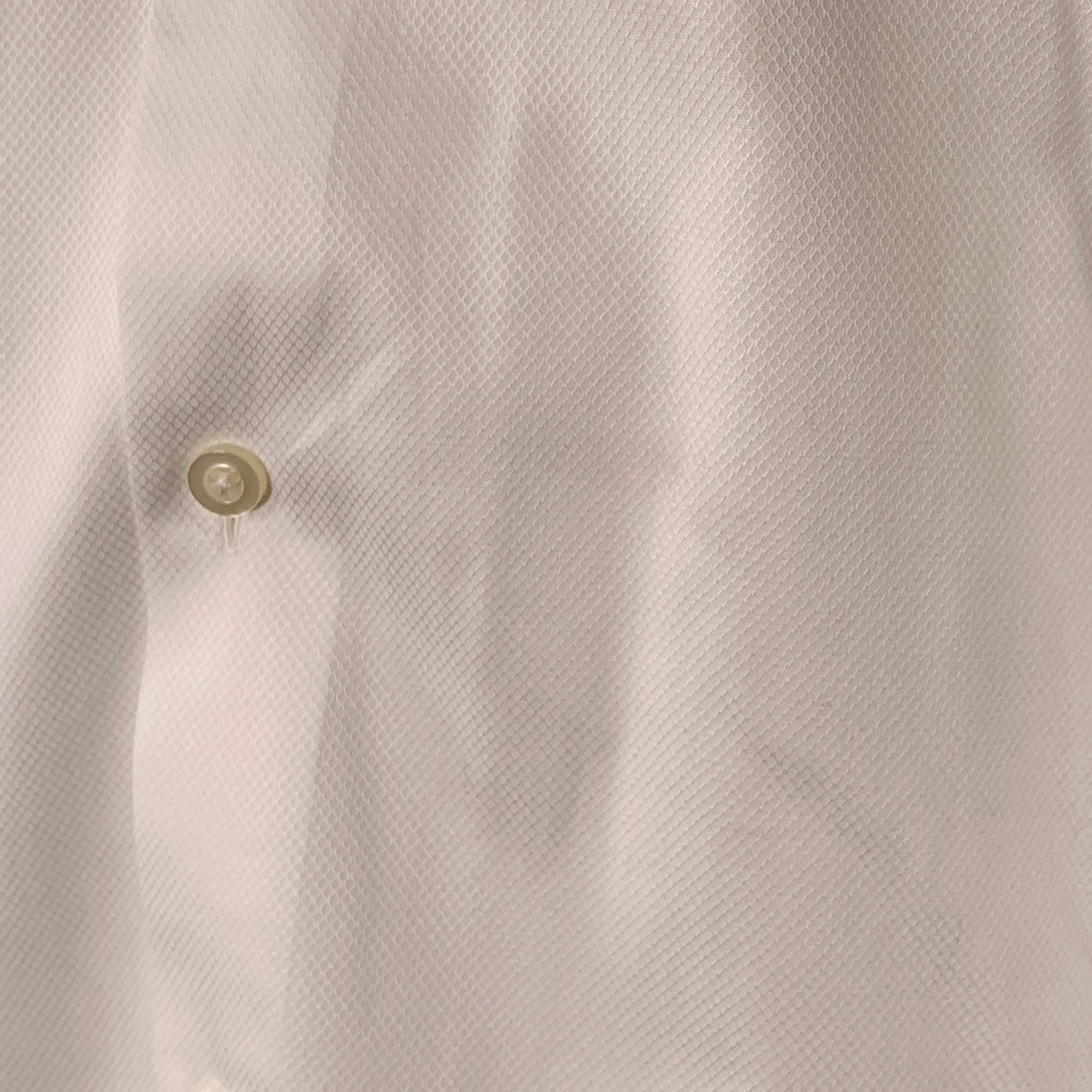 HUGO BOSS Size M White Textured Cotton Tuxedo French Cuffs Long Sleeve Shirt - Image 4