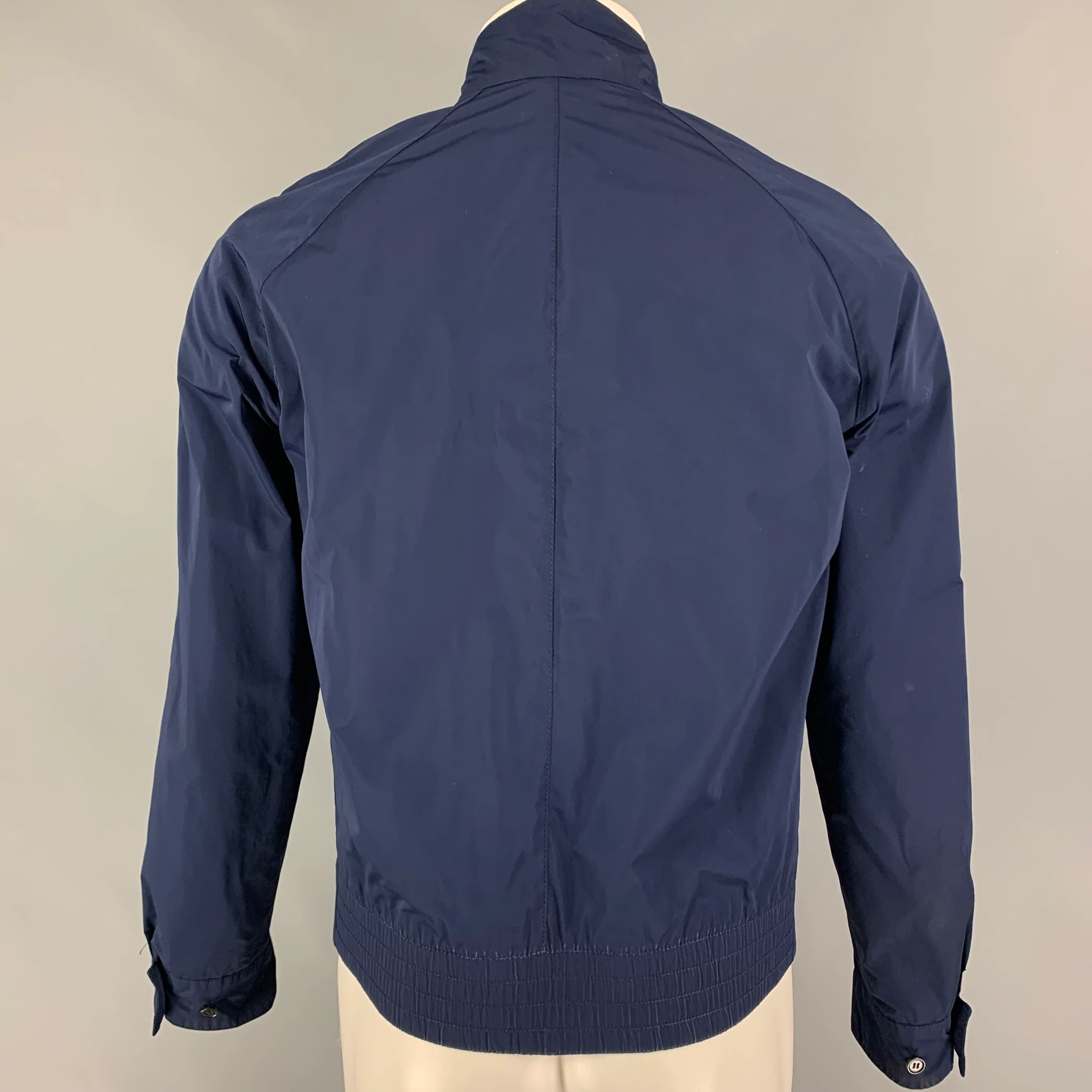 HUGO BOSS Size S Navy Polyester Zip Up Jacket - Image 3