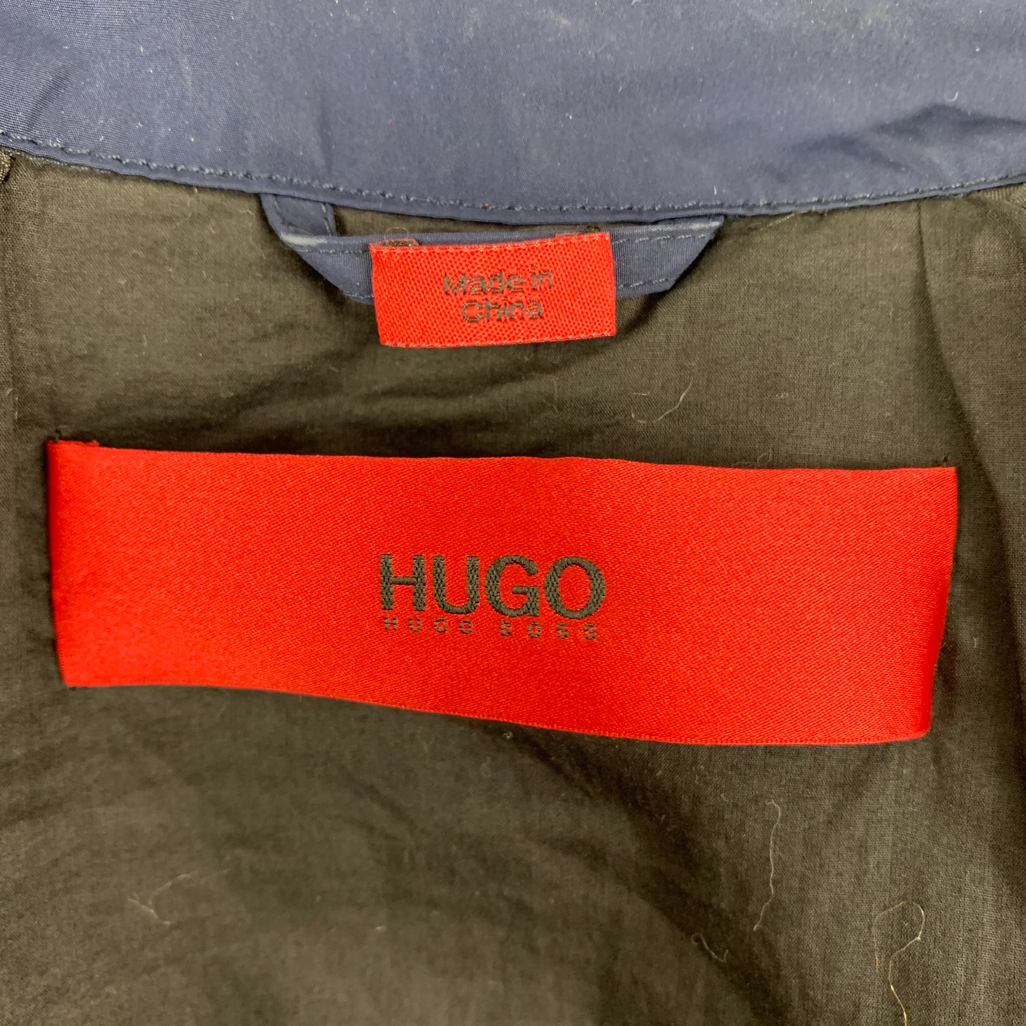 HUGO BOSS Size S Navy Polyester Zip Up Jacket - Image 6