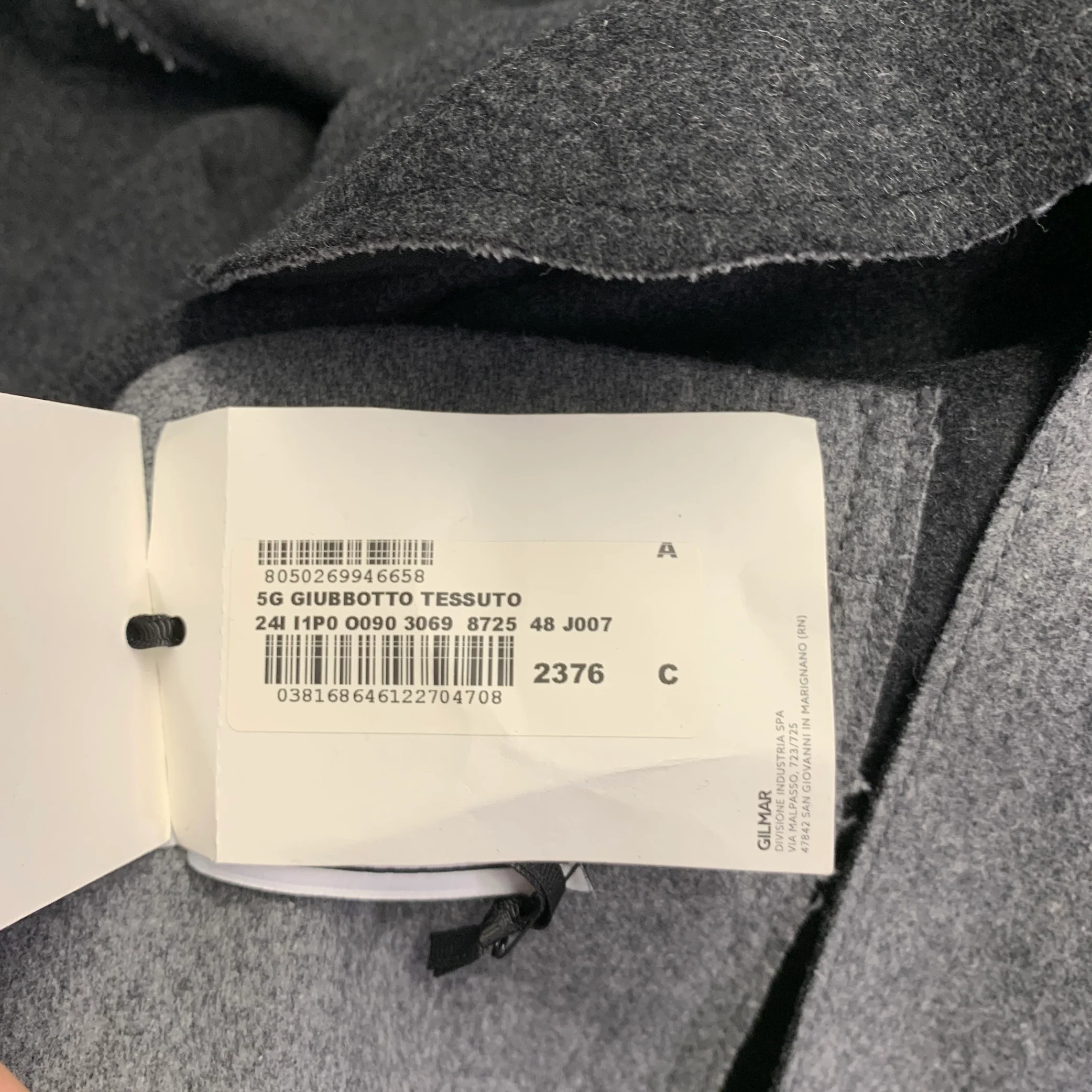 ICEBERG Size 38 Grey Wool Blend Hooded Zip Toggle Coat - Image 8
