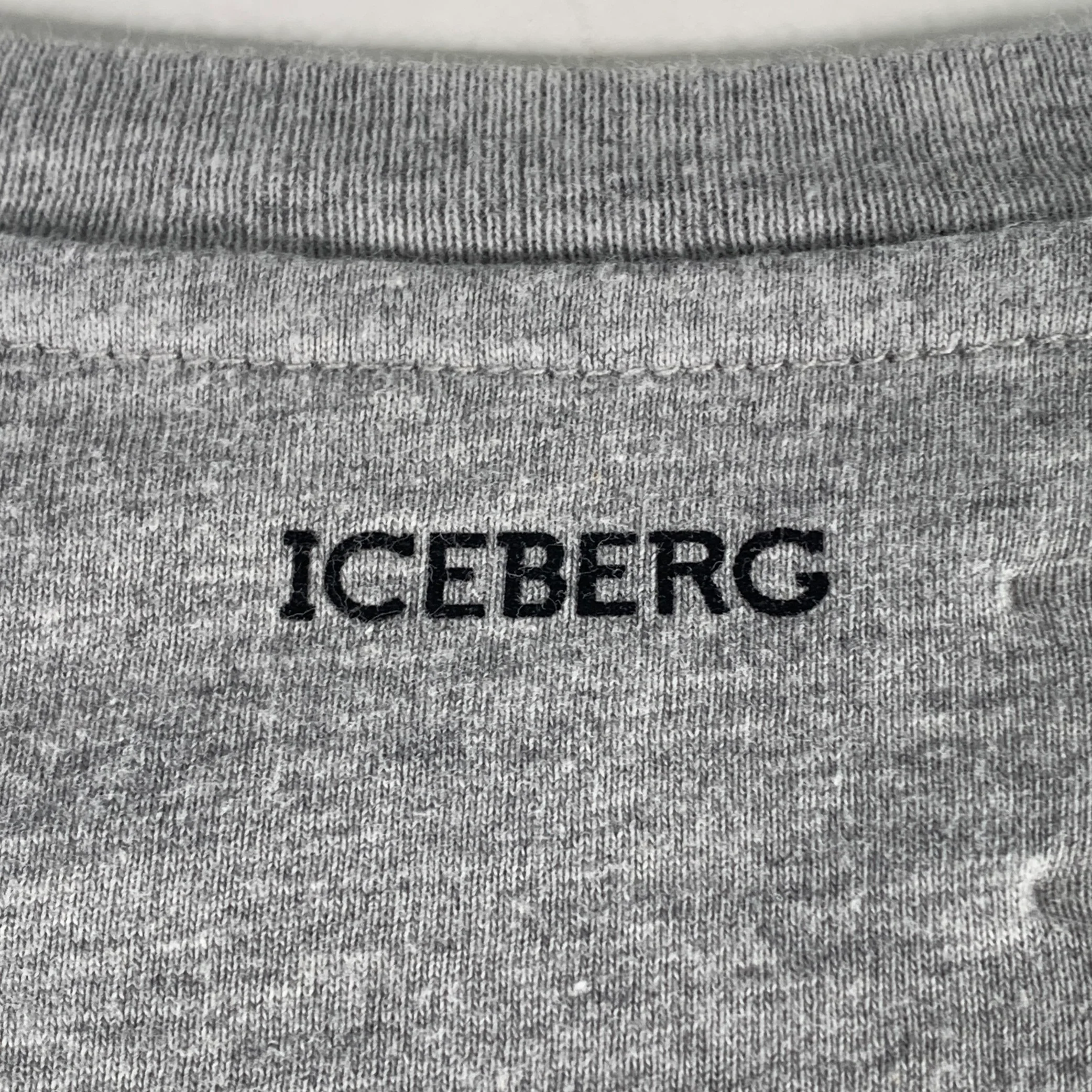 ICEBERG Size L Grey Blue Black Jersey Embroidered Snoopy Print T-shirt - Image 5