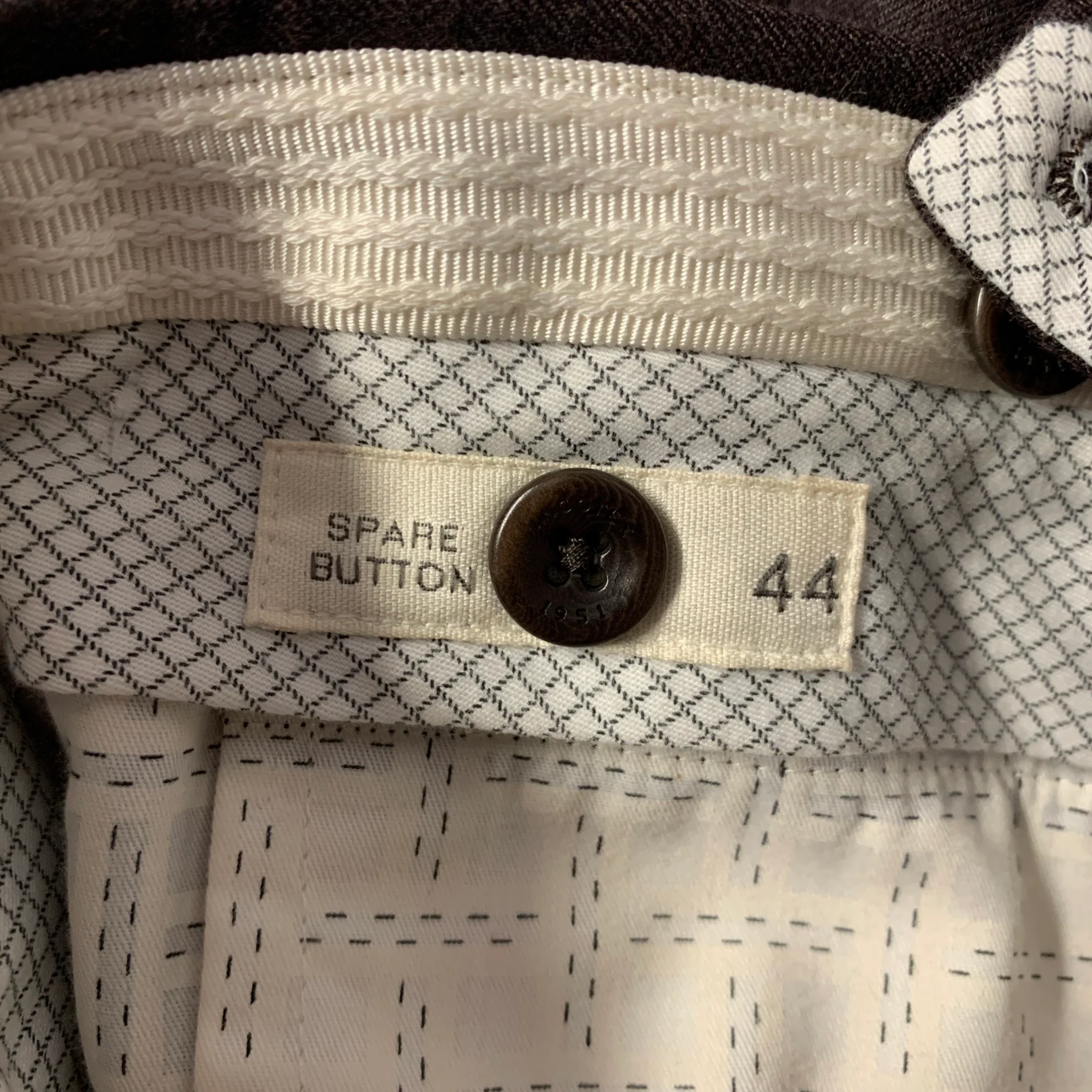 INCOTEX Size 30 Brown Heather Wool Flat Front Dress Pants - Image 3