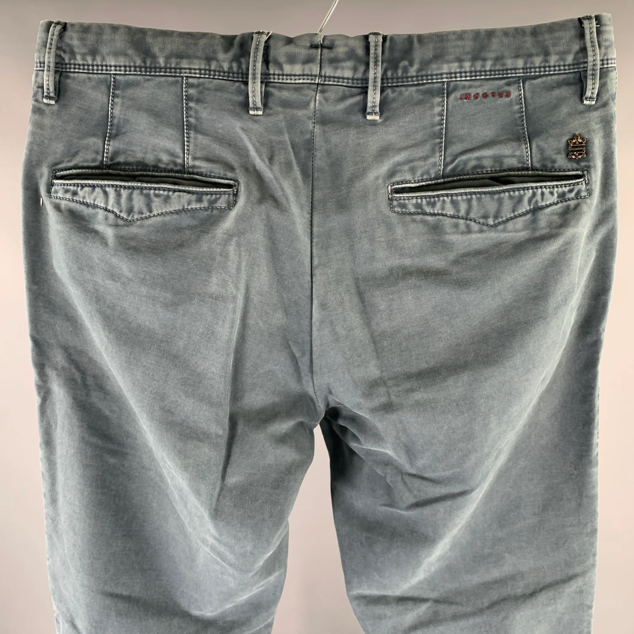 INCOTEX Size 32 Blue Casual Pants - Image 2