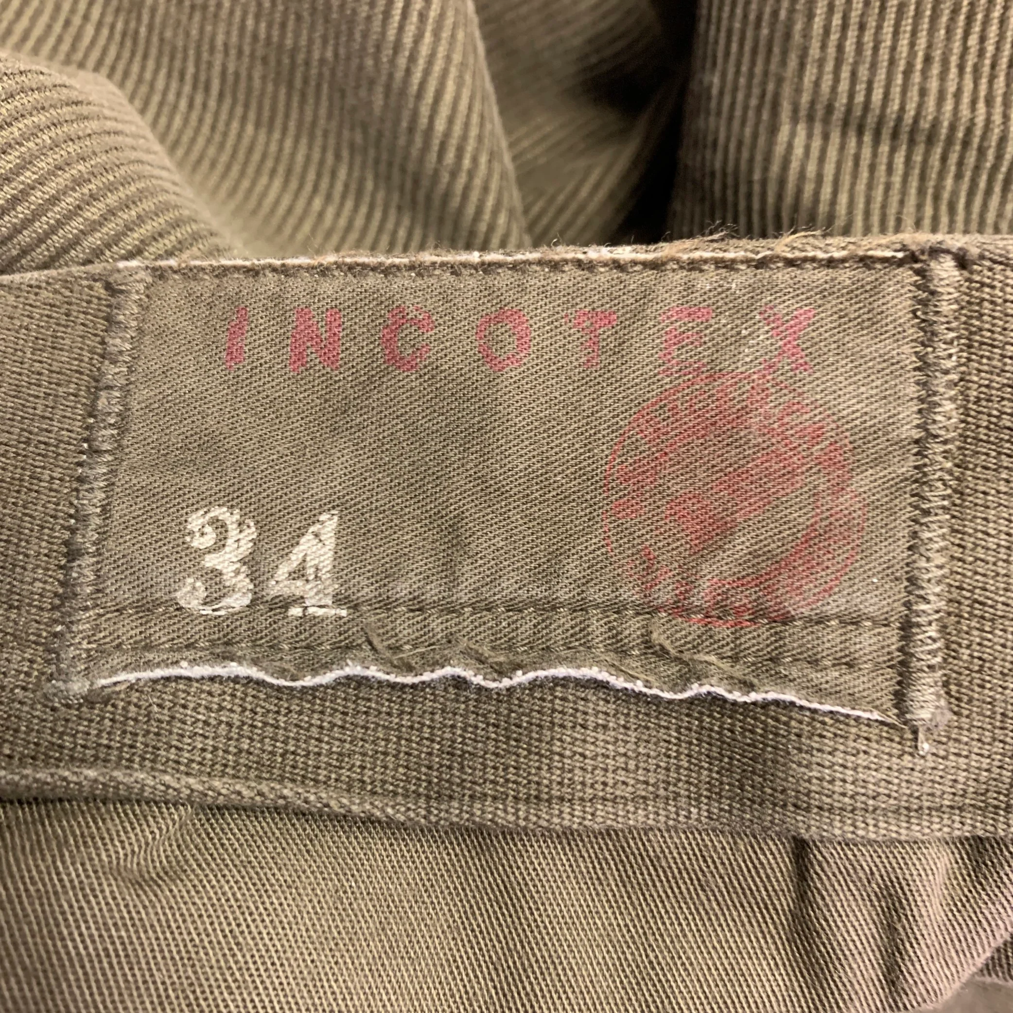 INCOTEX Size 34 Brown Corduroy Cotton Casual Pants - Image 7