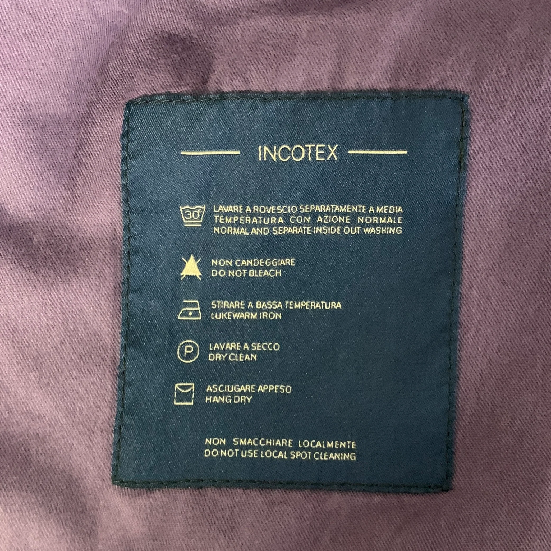 INCOTEX Size 38 Purple Linen Blend Straight Casual Pants - Image 5