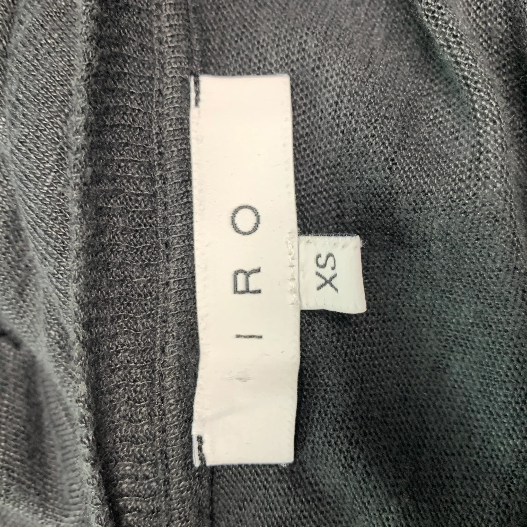 IRO CLAY Size XS Black Distressed Linen Crew-Neck T-shirt - Image 4