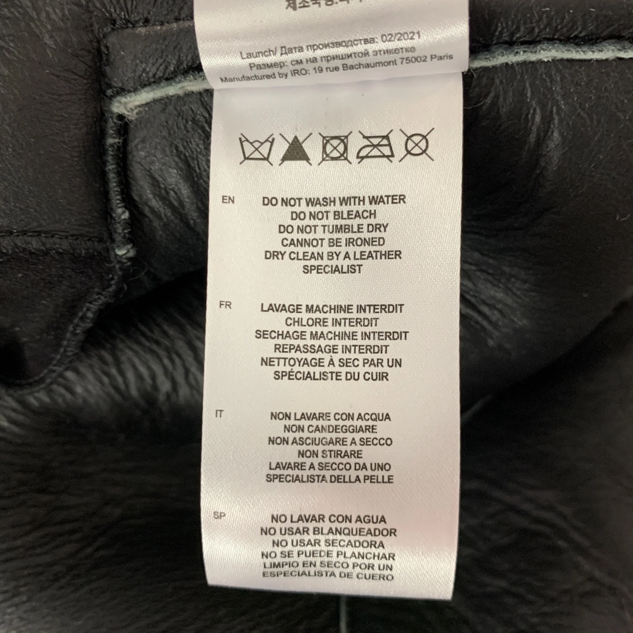 IRO Size L Grey Black Shearling Oversized Jacket - Image 8