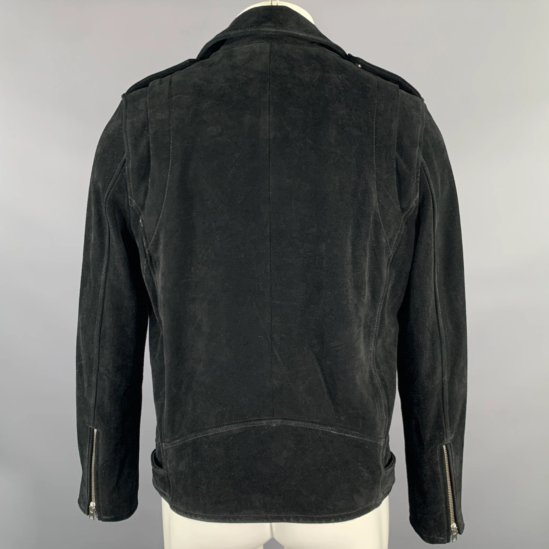 IRO Size M Black Leather Motorcycle Jacket - Image 4