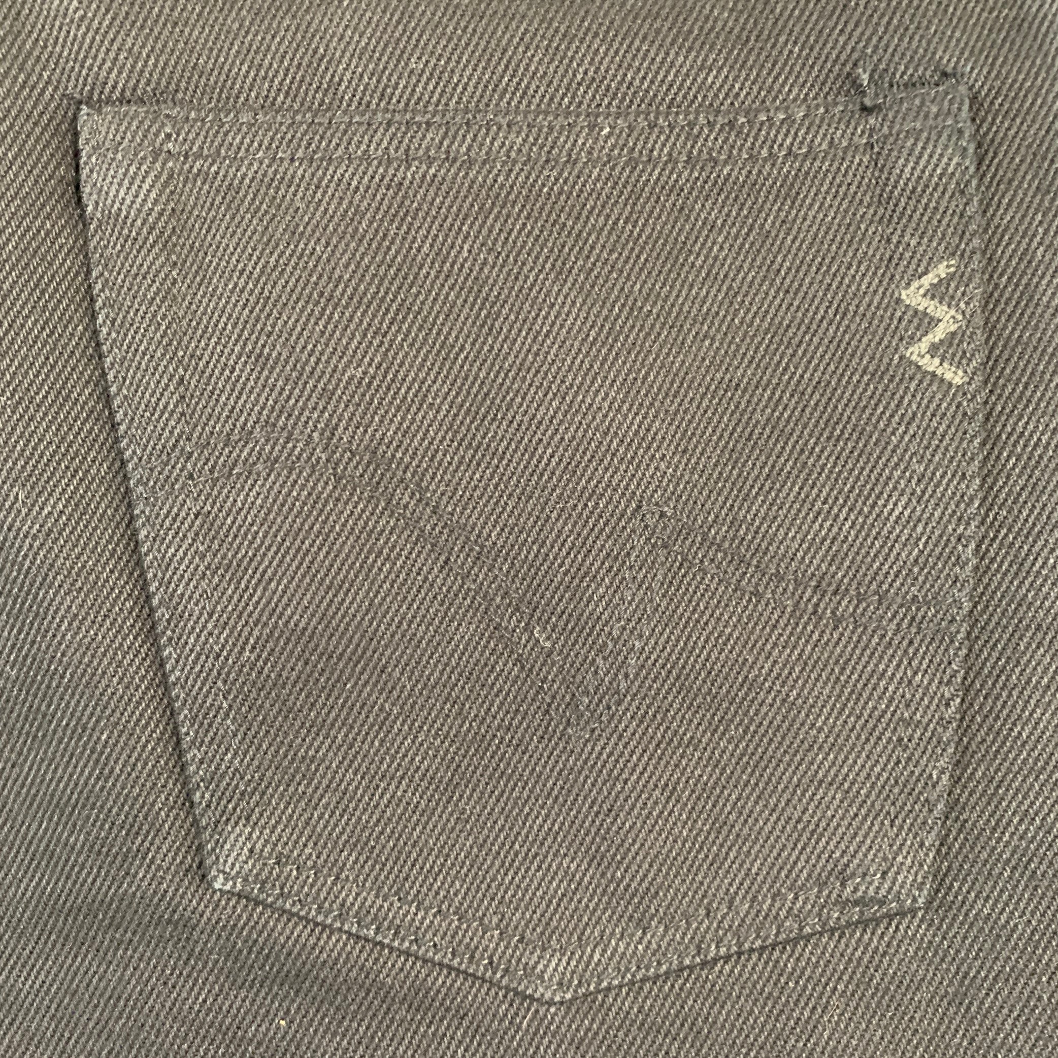 IRON HEART Size 33 Black 21oz Cotton Denim Twill Heavyweight Tapered Jeans - Image 4