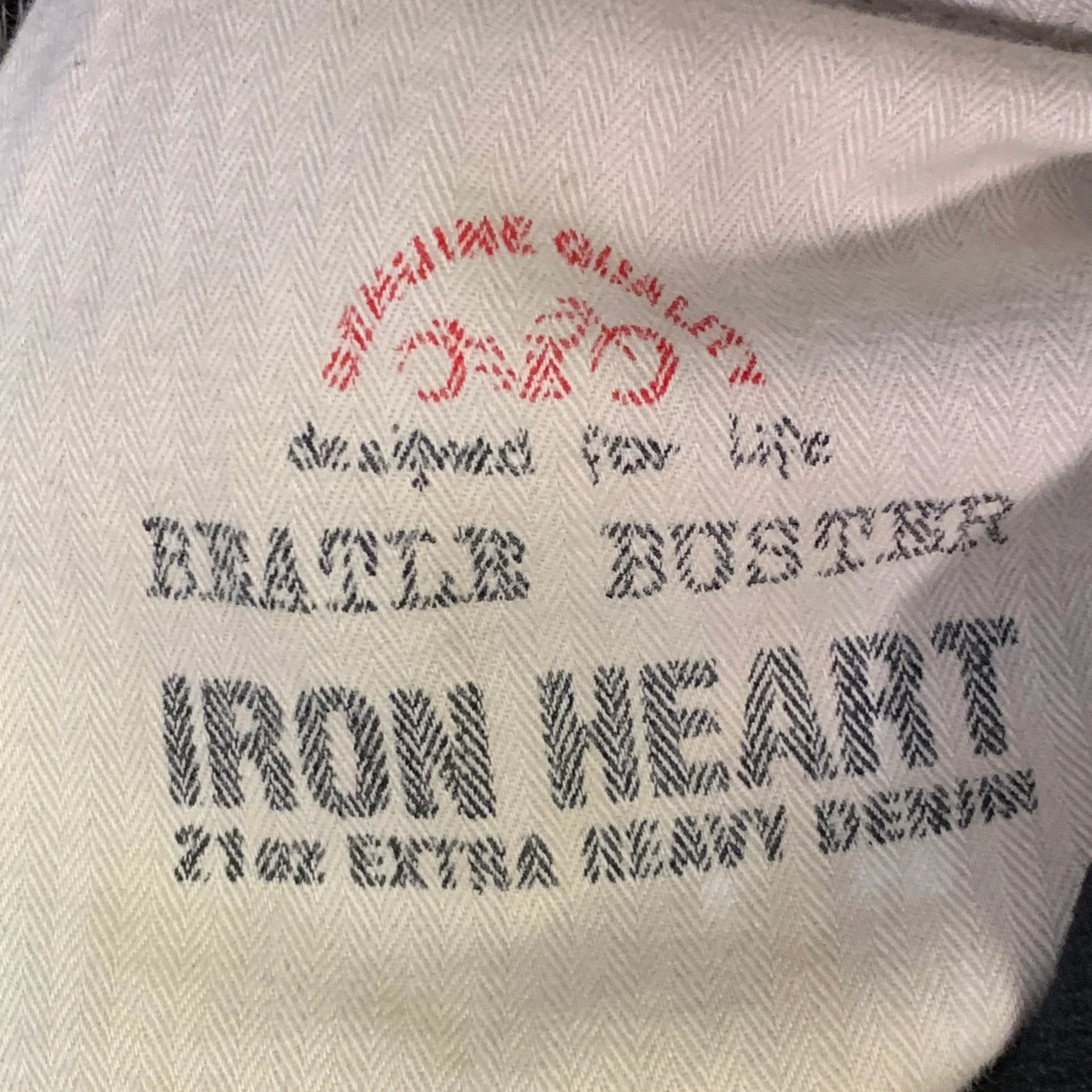 IRON HEART Size 34 Black Contrast Stitch 21oz Cotton Denim Twill Straight Jeans - Image 9