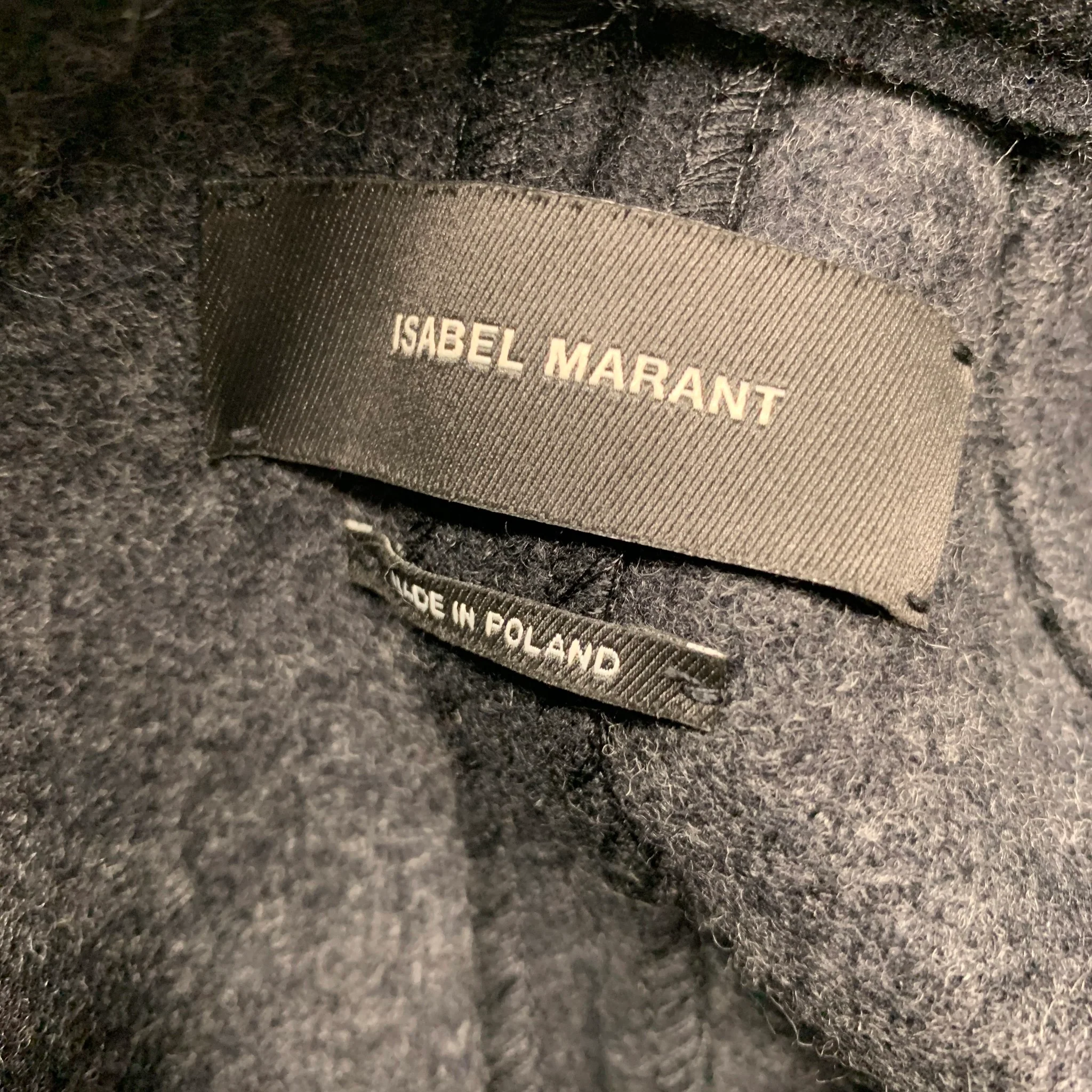 ISABEL MARANT Size 2 Black Cream Merino Wool Zebra Calf hair Jacket - Image 5