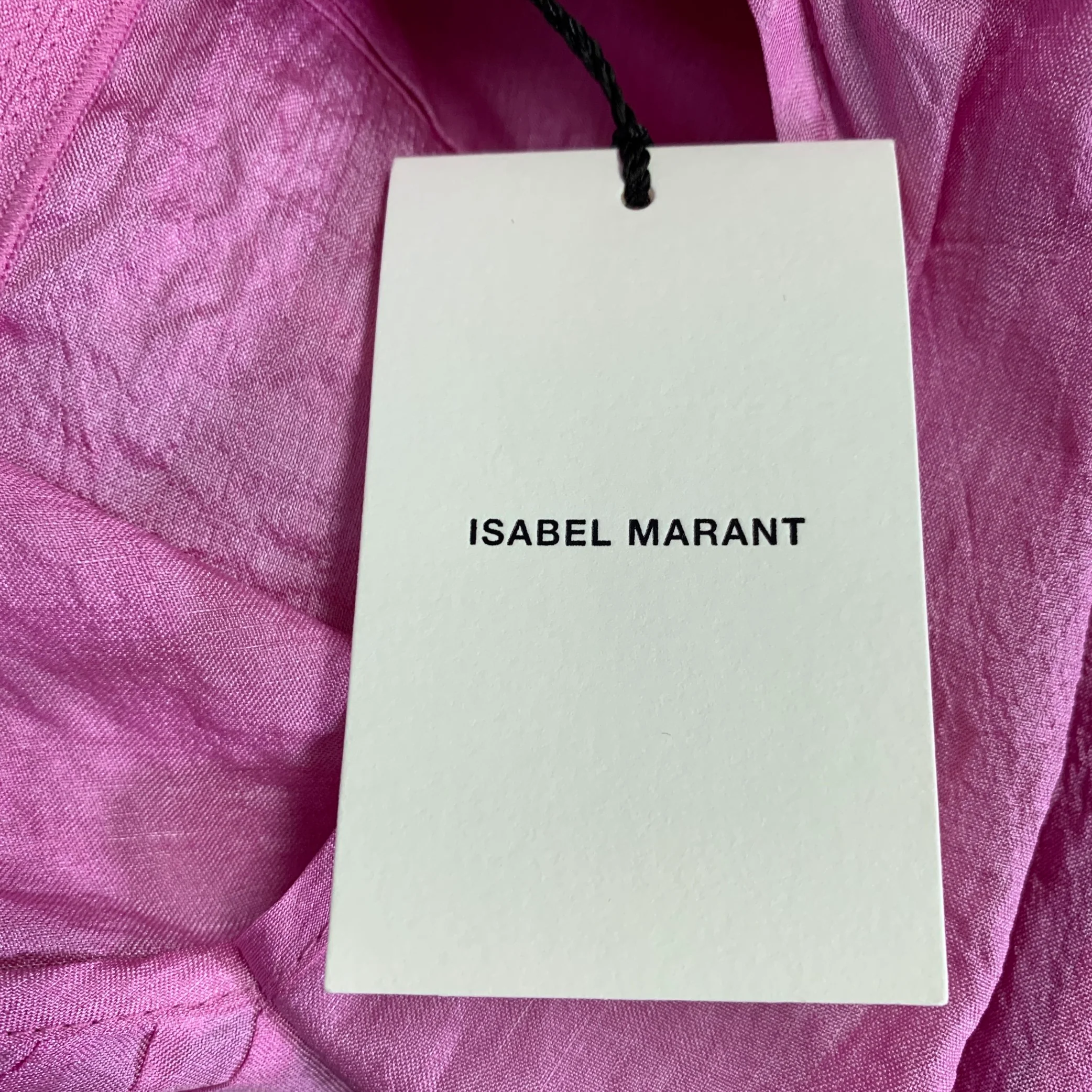 ISABEL MARANT Size 2 Chandra Pink Silk Ruffle Blouse - Image 6