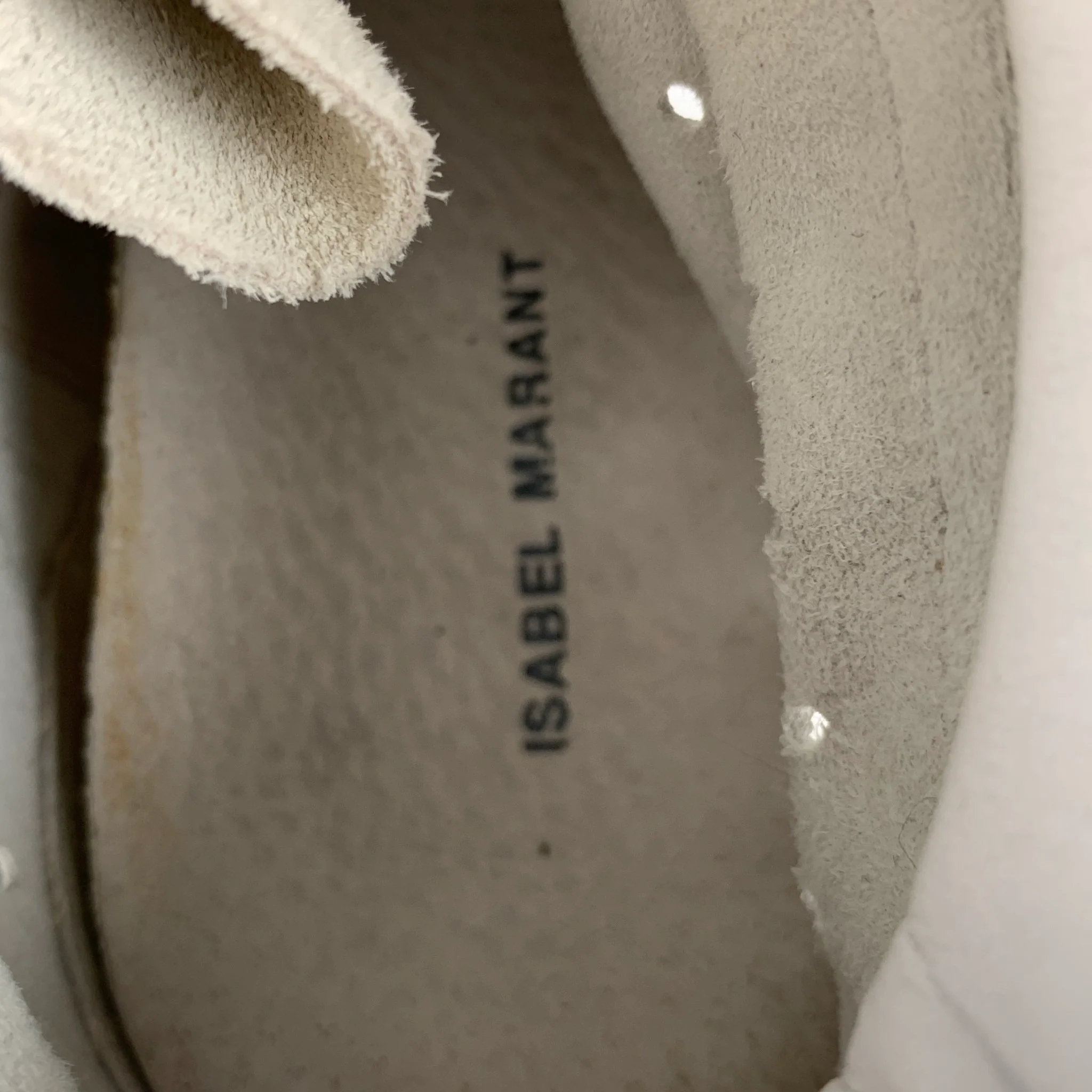 ISABEL MARANT Size 7 White Leather Perforated Wedge Sneakers - Image 7
