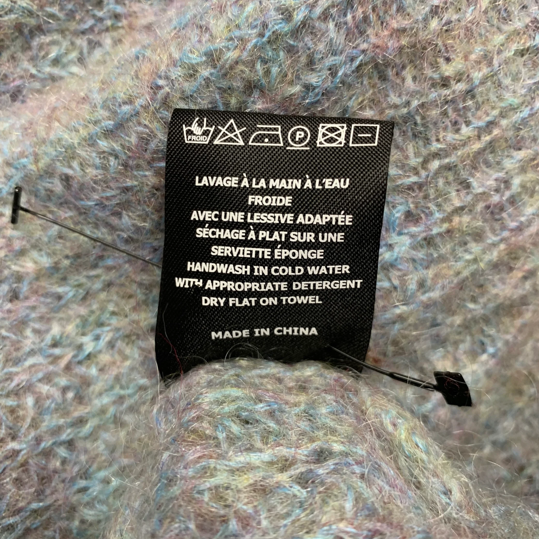 ISABEL MARANT Size 8 Blue Grey Mohair Blend 1/2 Zip Sweater - Image 7