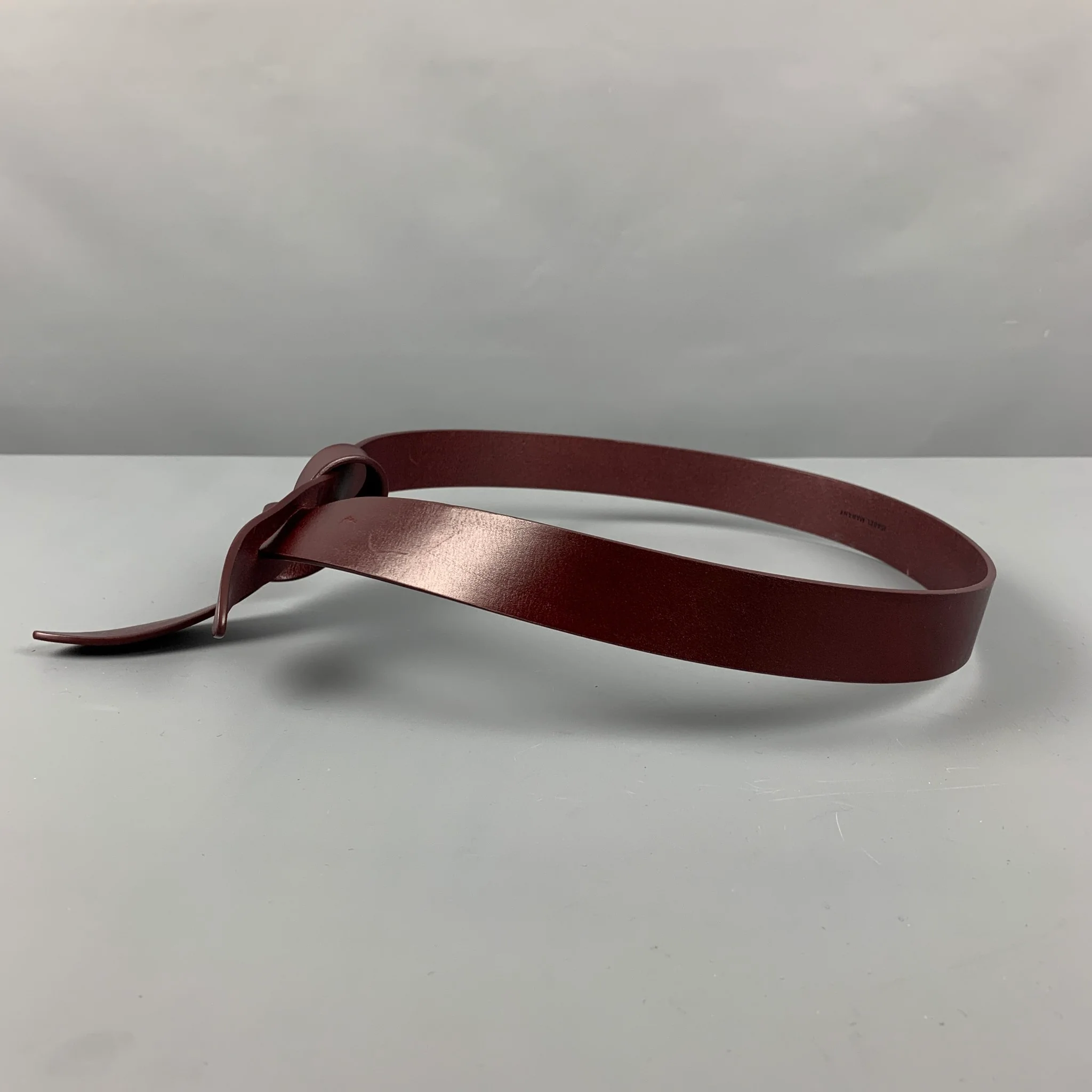 ISABEL MARANT Waist Size L Burgundy Leather Belt - Image 3