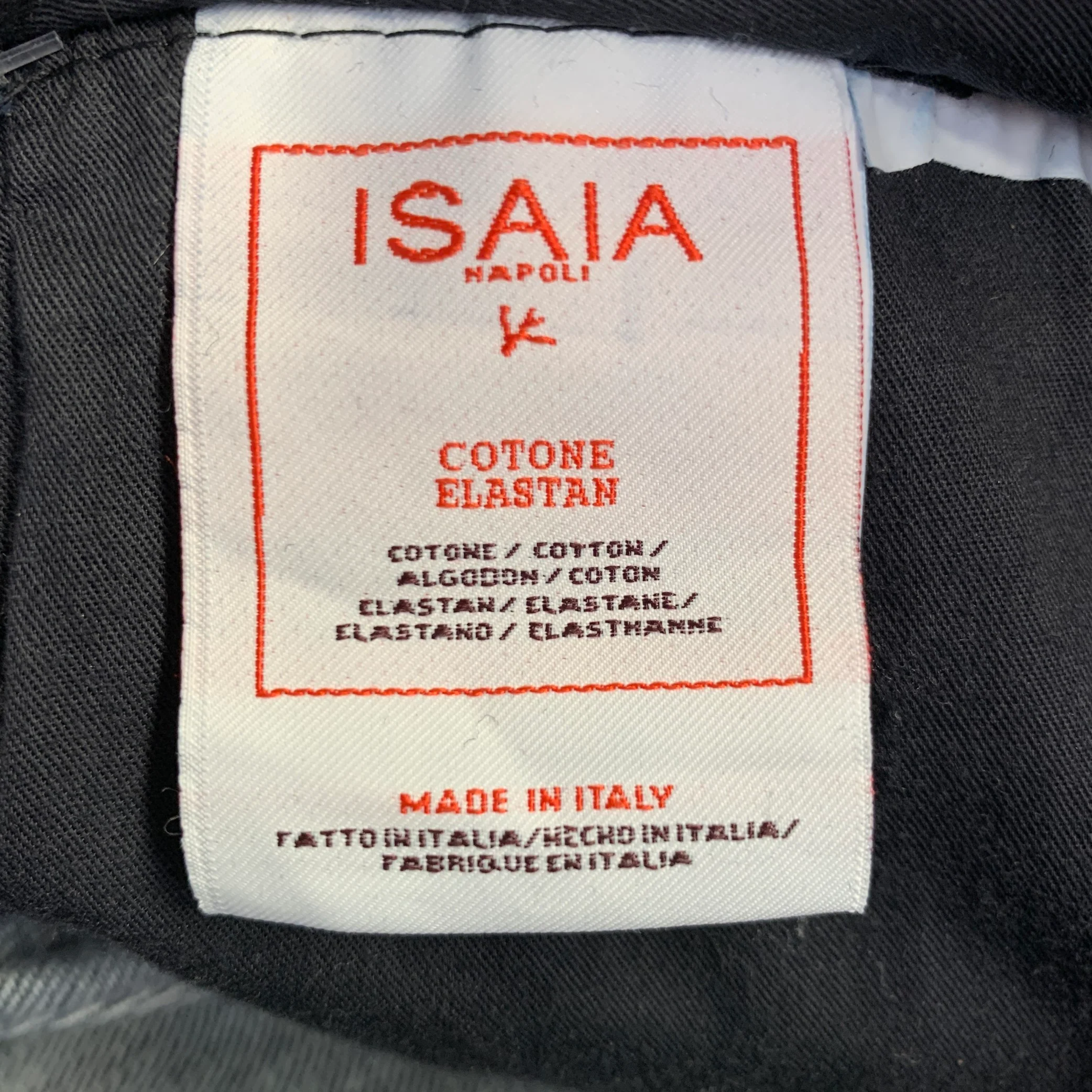 ISAIA Size 32 Blue Cotton Selvedge Twill Skinny Jeans - Image 8