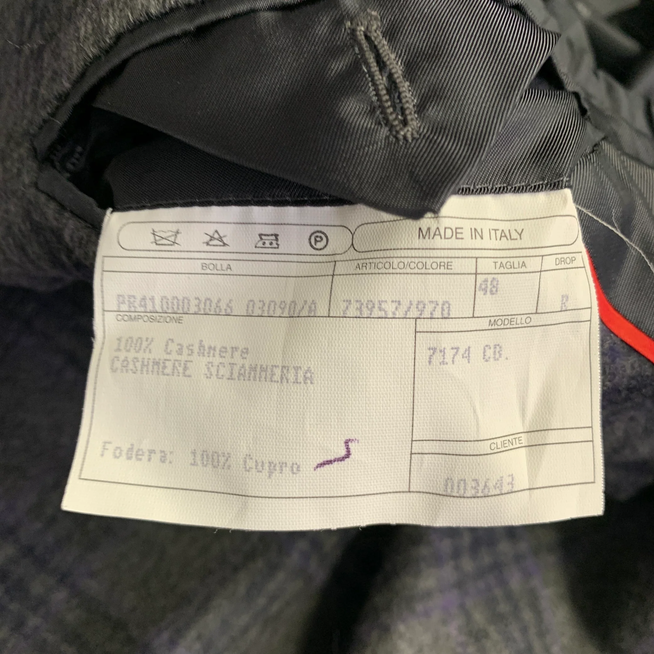 ISAIA Size 38 Grey Purple Plaid Cashmere Single Breasted Hidden Buttons Coat - Image 7